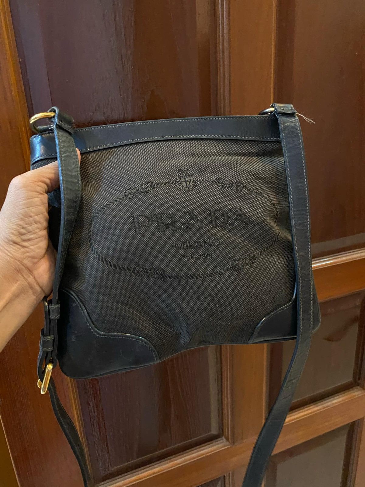 Designer × Prada × Vintage Prada Denim Crossbody Shoulder Bag Size ONE SIZE - 14 Thumbnail