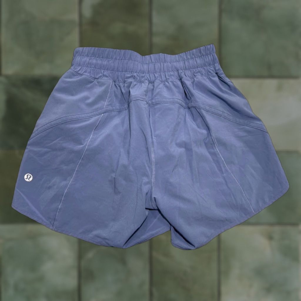 Lululemon Lululemon Shorts Womens 4 Blue Logo Mid Rise Lined Track That MR Athleisure Size 27" / US 4 / IT 40 - 1 Thumbnail