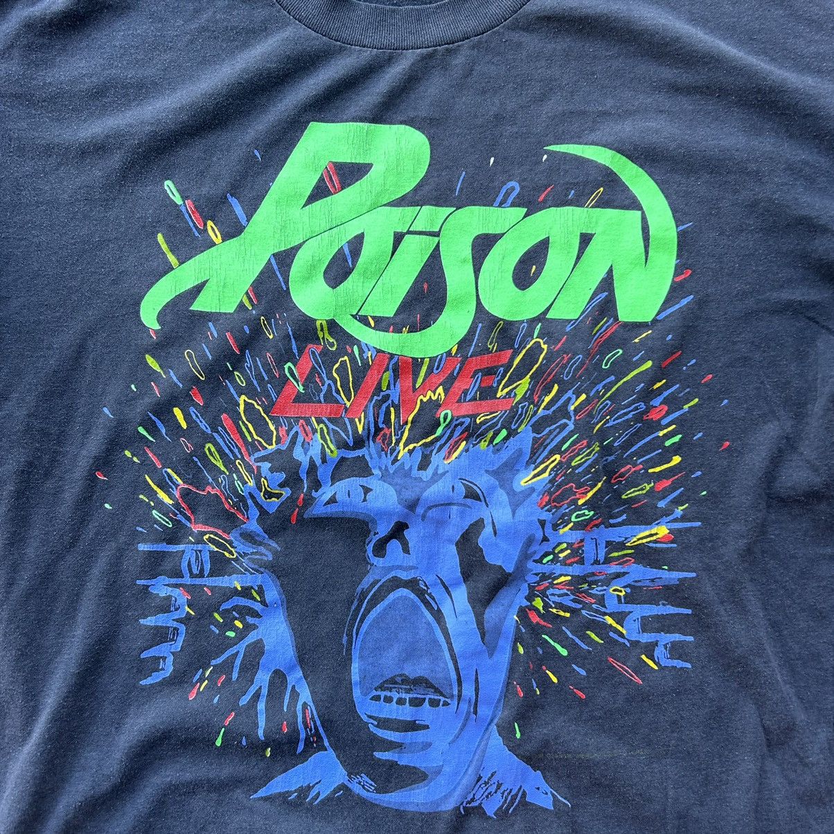 Band Tees × Vintage Vtg 80s Poison Tee Size US XL / EU 56 / 4 - 2 Thumbnail