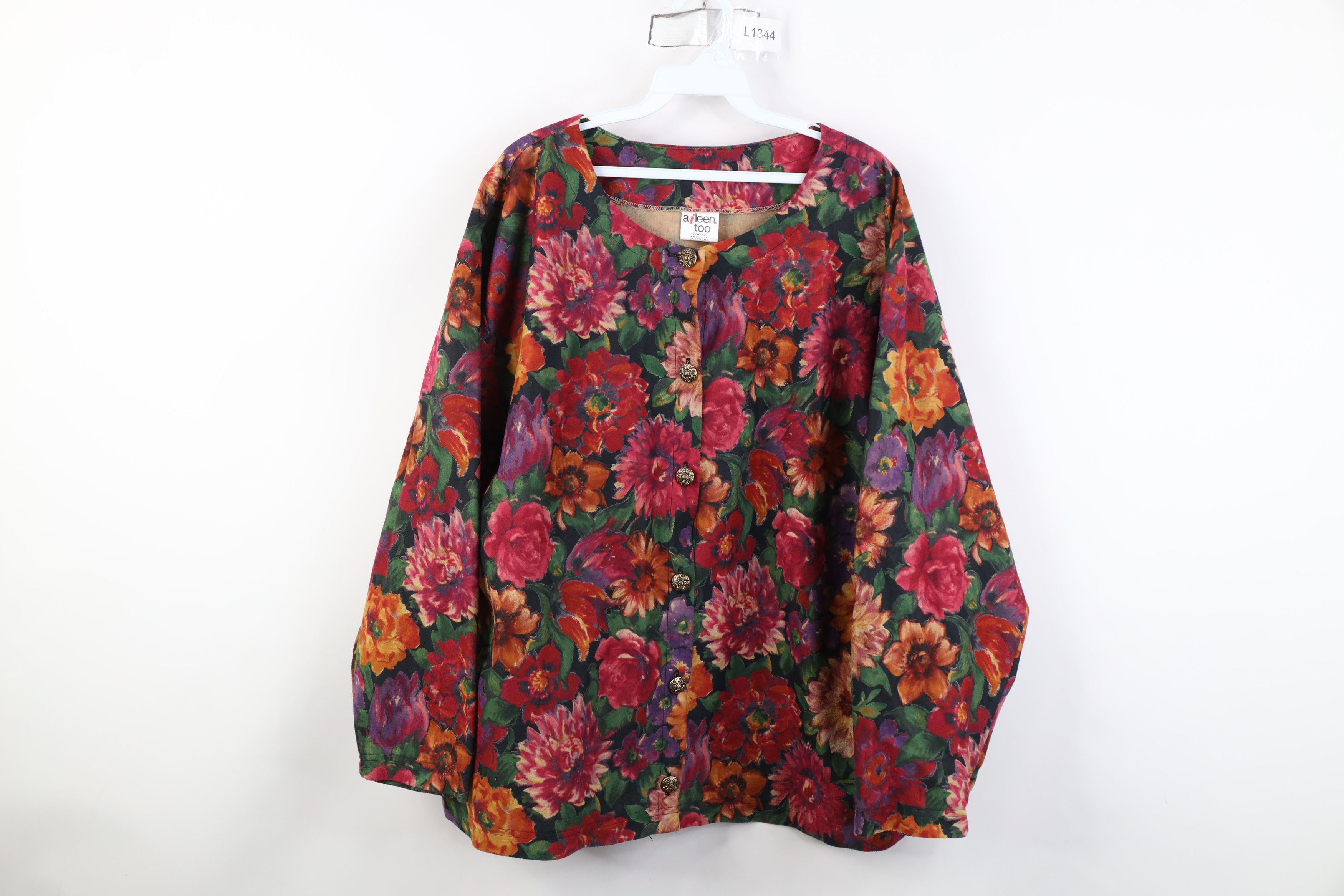 Vintage Vintage 90s All Over Print Chamois Cloth Sweater USA Size 3XL / US 20-22 - 1 Thumbnail
