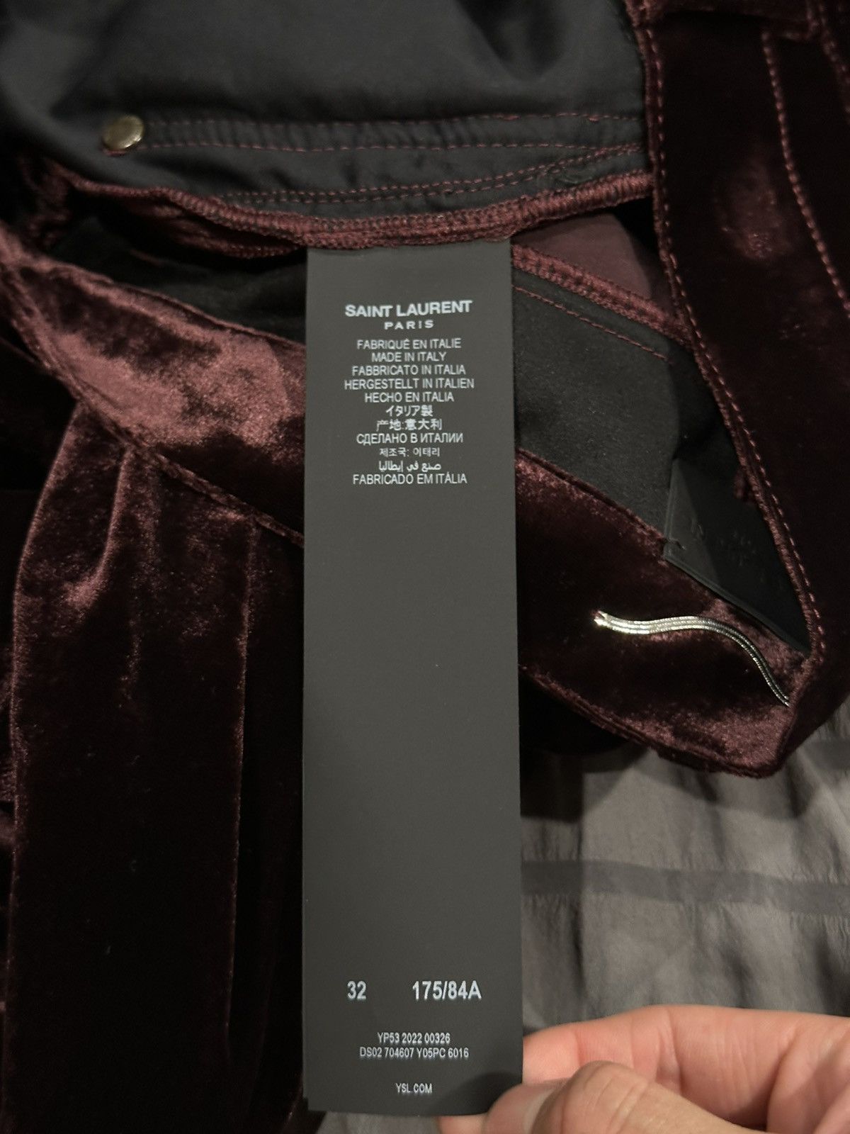 Saint Laurent Paris $1390 BNWT Velour Wide Legged Pants 32 Size US 32 / EU 48 - 6 Thumbnail