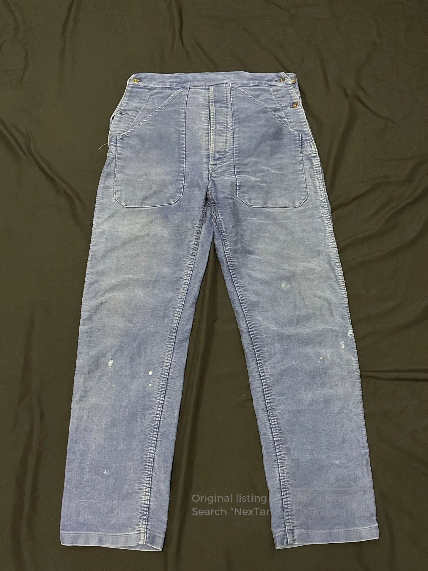 Vintage vintage french workwear moleskin overalls. Size US 40 / EU 56 - 1 Thumbnail