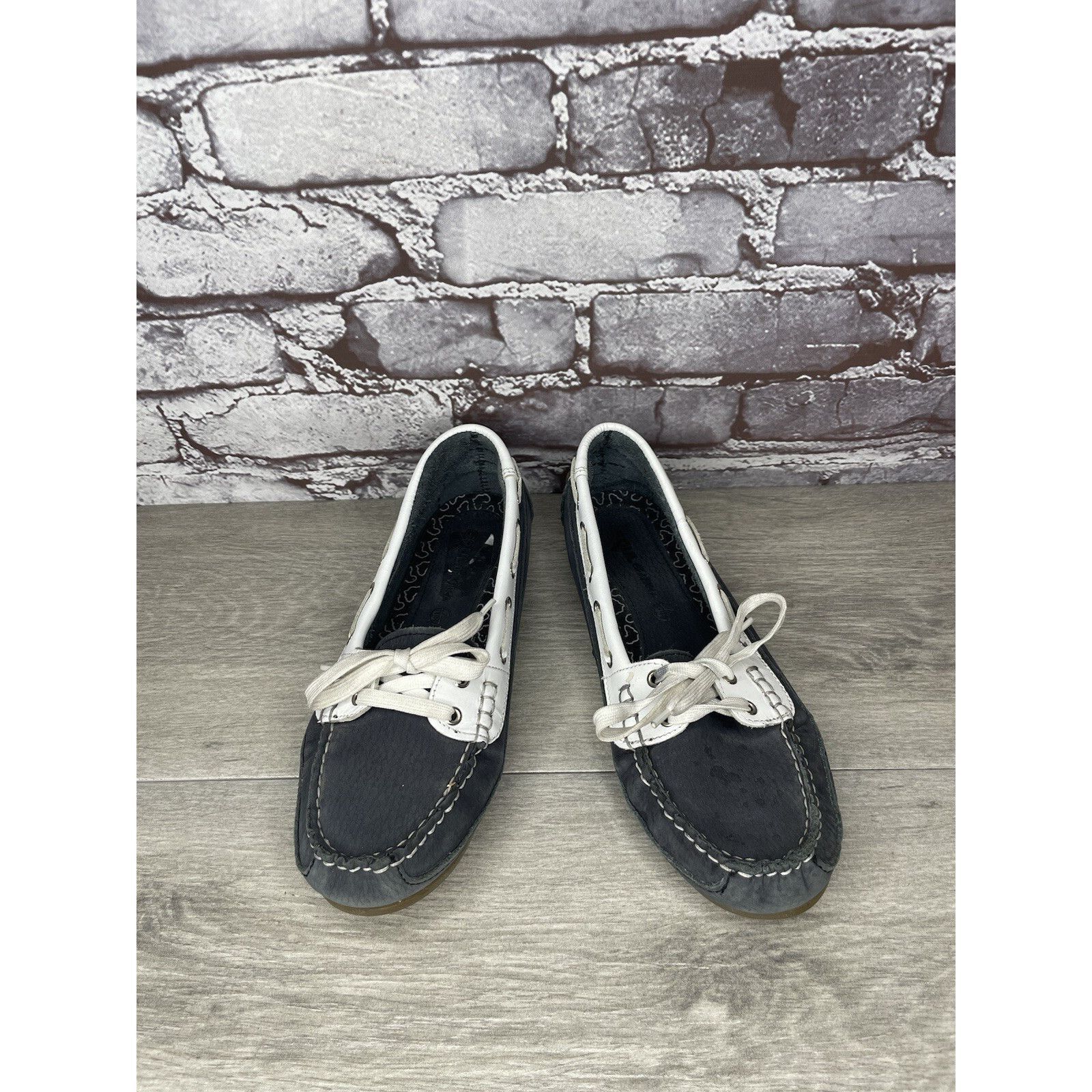 Other SOUL of AFRICA Nerina Juliet White Blue Leather Bow Ballet F Size US 7 / IT 37 - 19 Thumbnail