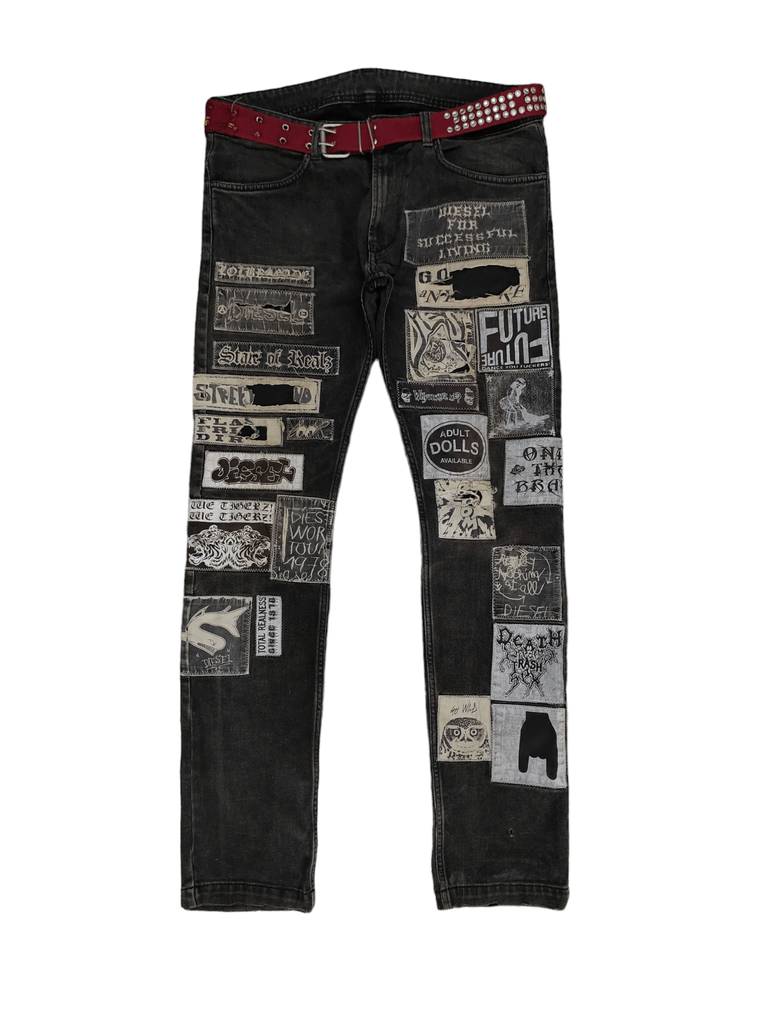 Celana Jeans Accidental Jeans For Men Damaged Uniqlo Cigarette