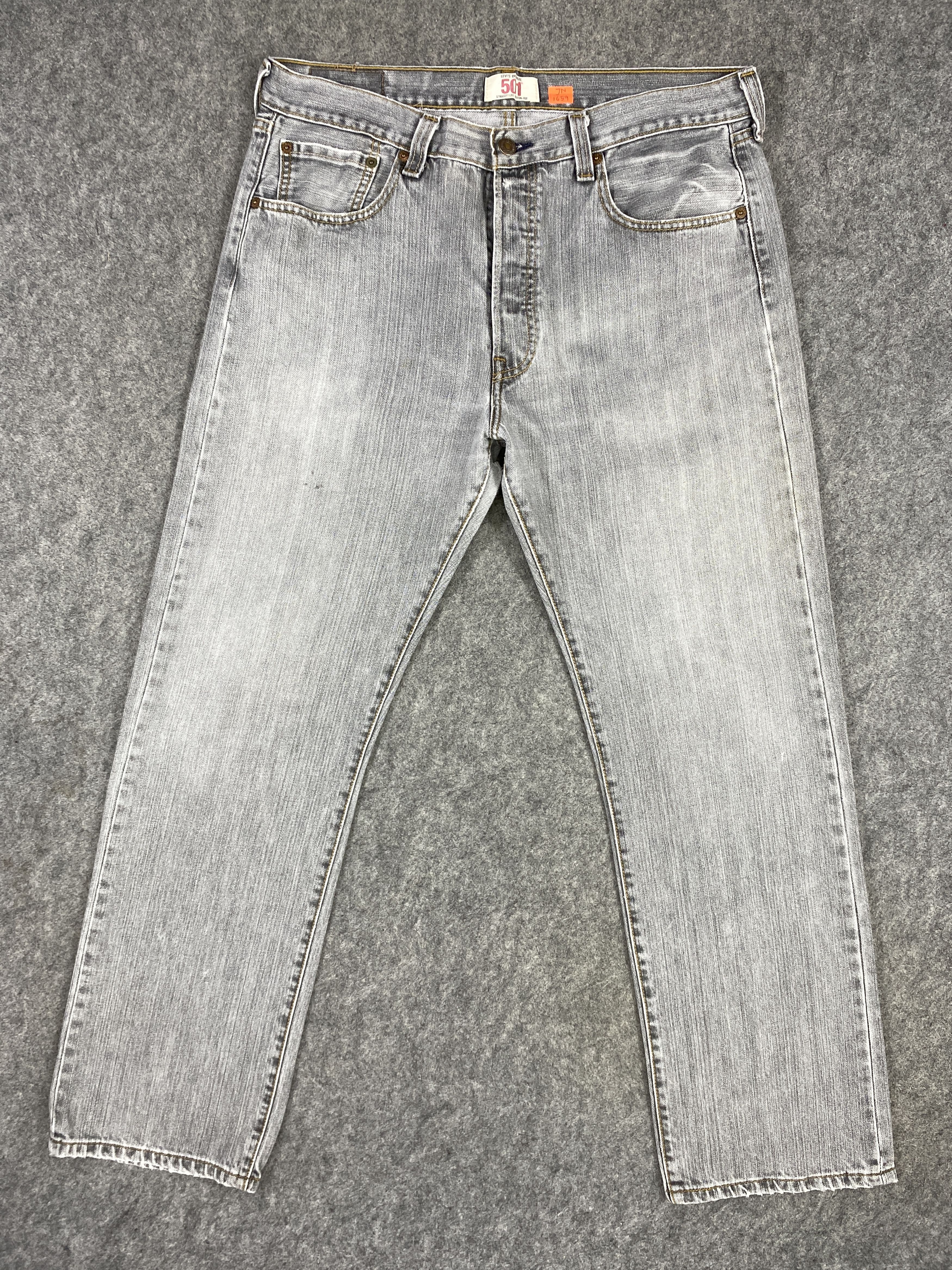 Japanese Brand Light Grey Vintage Levi's 501 Jeans 34x29.5 Denim -JN1659 Size US 34 / EU 50 - 1 Thumbnail