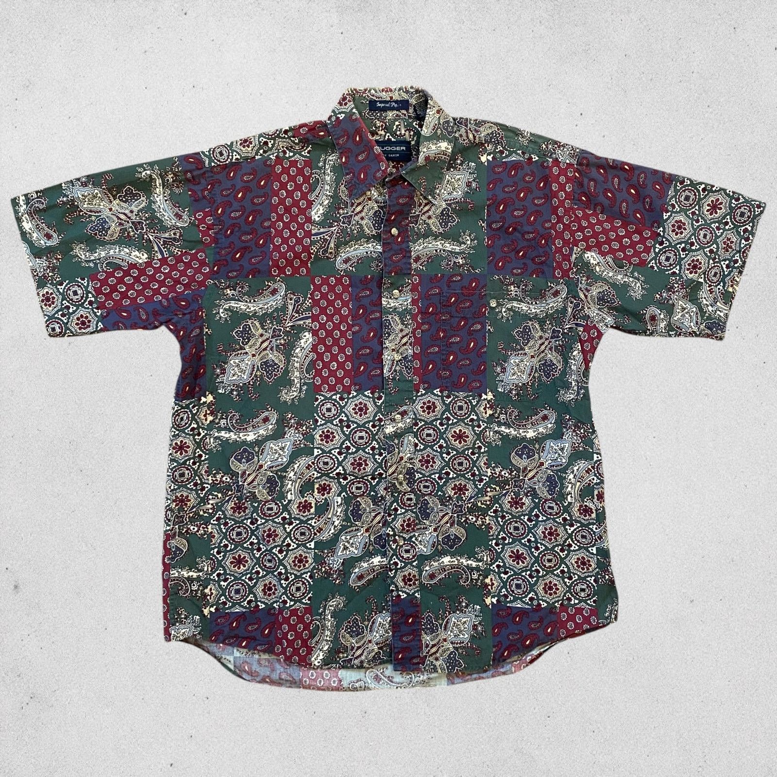 Gant × Vintage Vintage Gant Rugger Poplin Paisley Patchwork Shirt Size US L / EU 52-54 / 3 - 1 Thumbnail