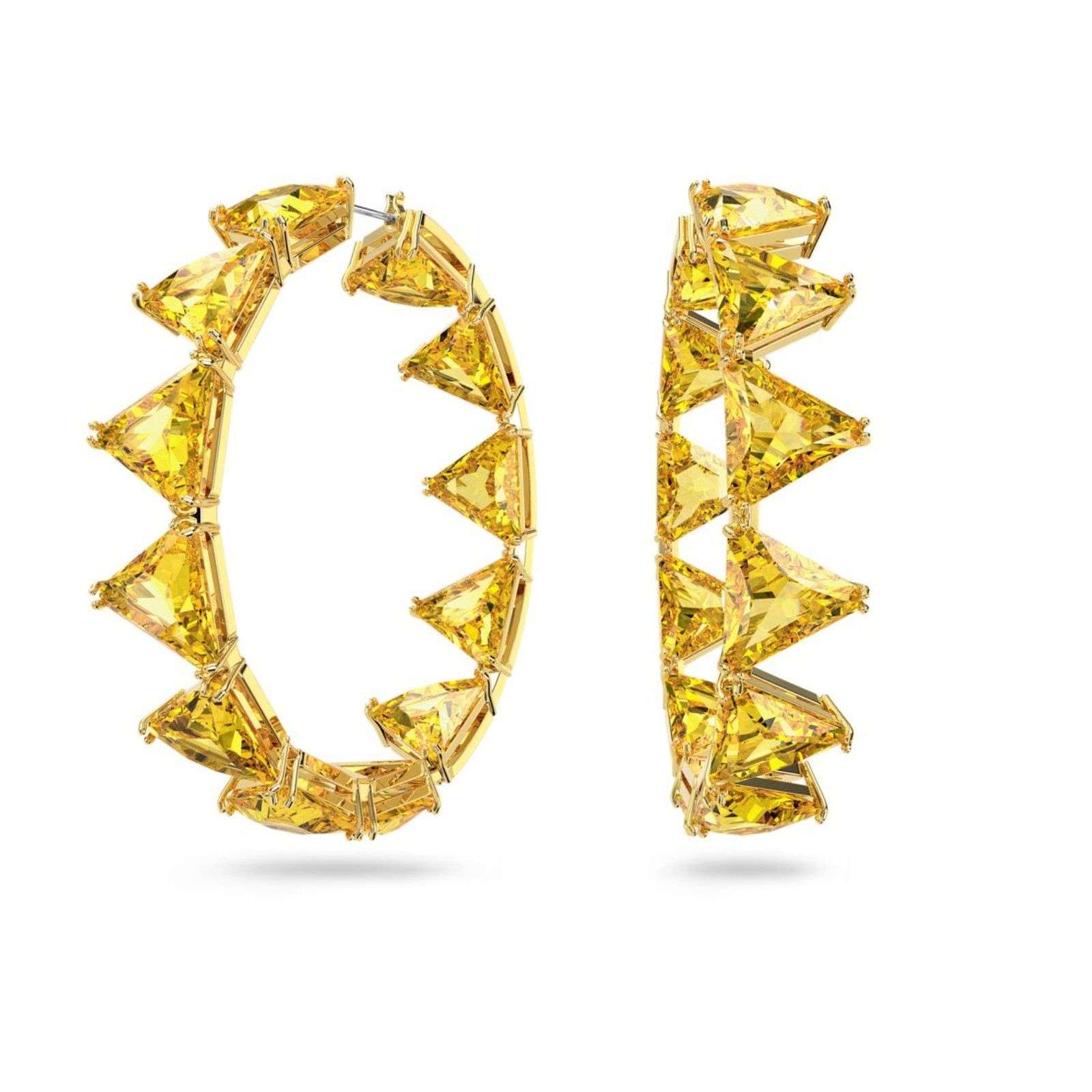 Swarovski Swarovski Millenia hoop earrings Yellow, Gold-tone plated Size ONE SIZE - 5 Thumbnail