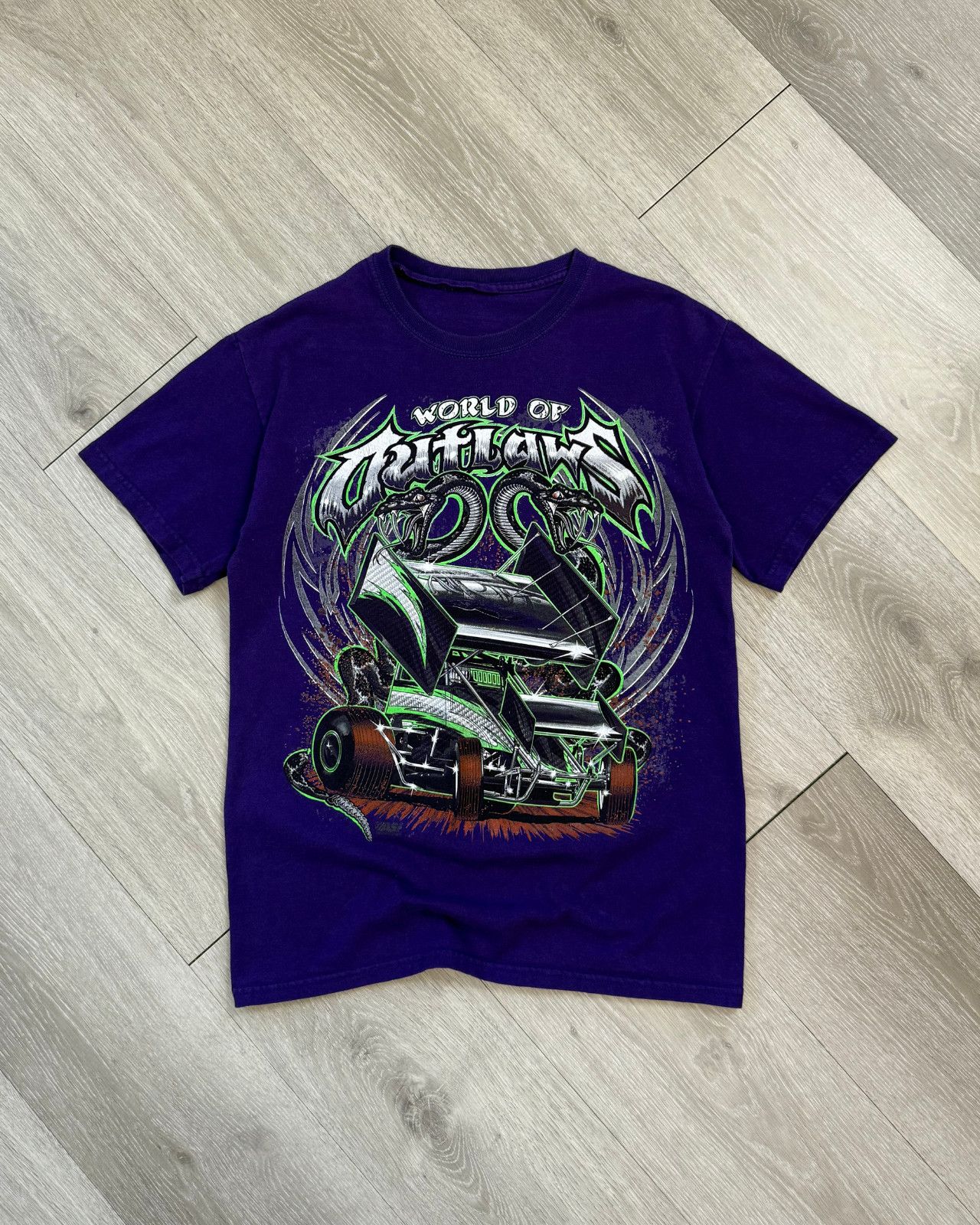 Vintage Vintage Y2K World of Outlaws Sprint Car Racing T-Shirt Small Size US S / EU 44-46 / 1 - 1 Thumbnail