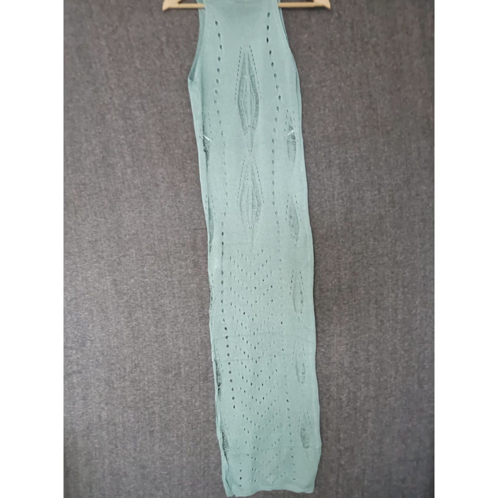 Altea Codigo Crochet Long Knit Dress Color Teal Size S Size S / US 4 / IT 40 - 2 Thumbnail