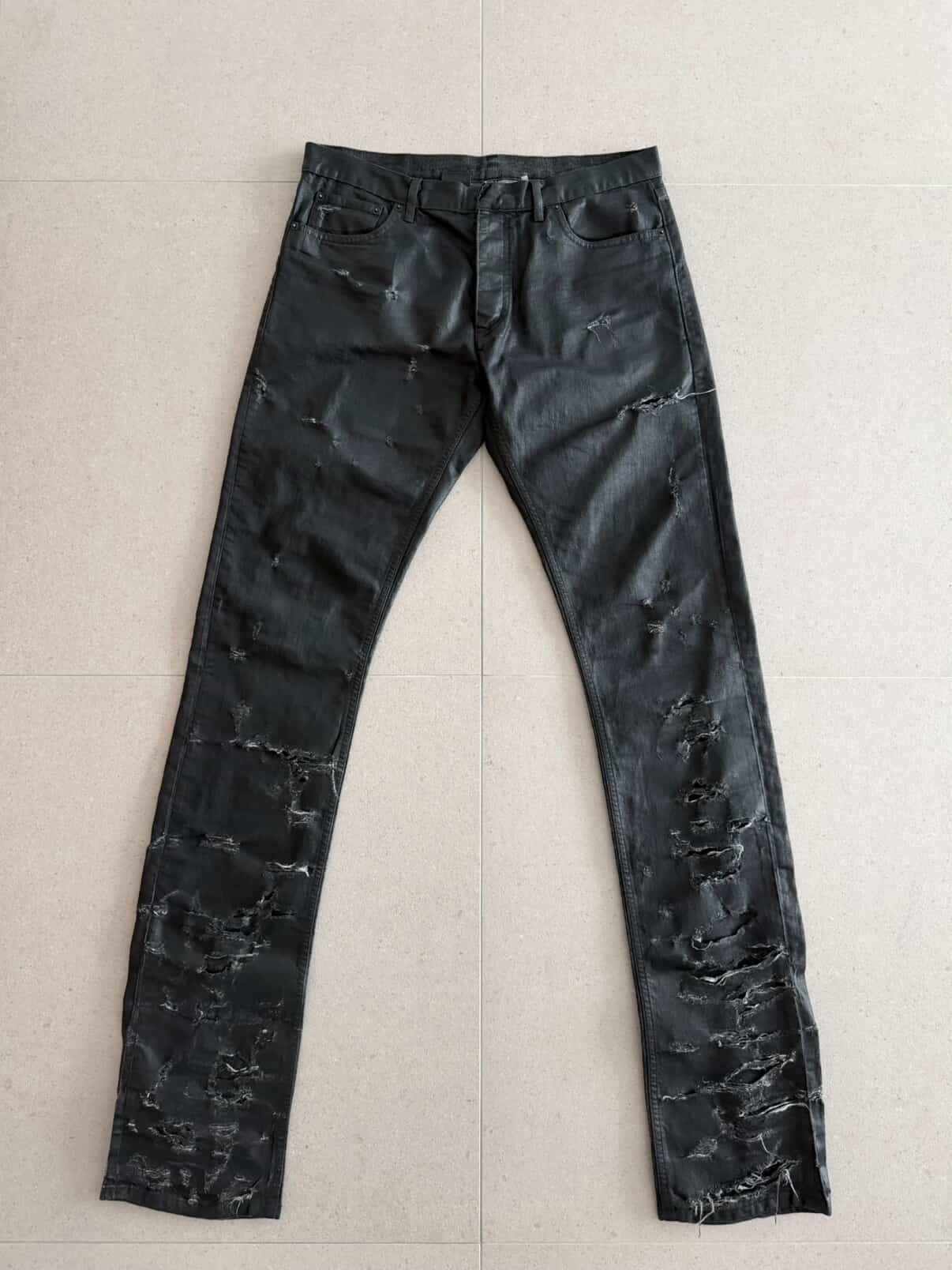 Dior Dior Homme S/S 2004 « Strip » Luster Denim Jeans | Grailed