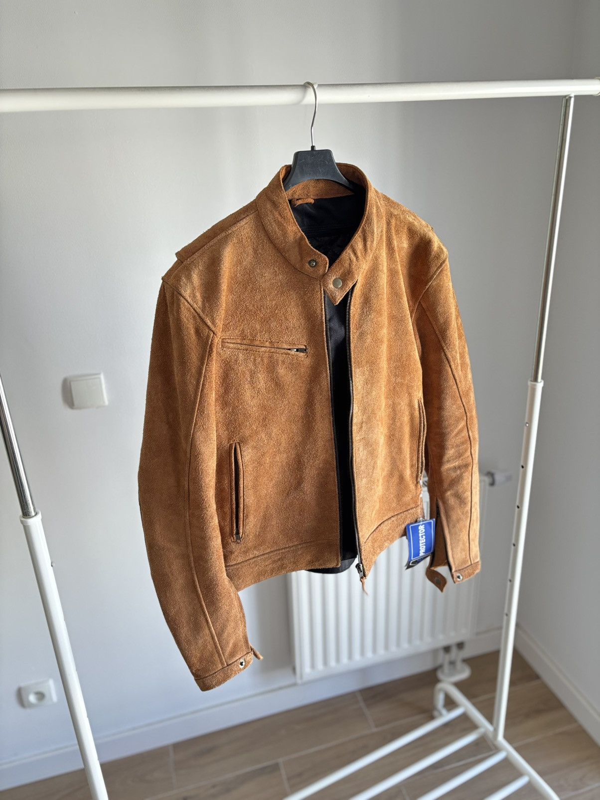Genuine Leather Vintage Tan Suede Leather Biker Jacket New With Tags Size US M / EU 48-50 / 2 - 1 Thumbnail