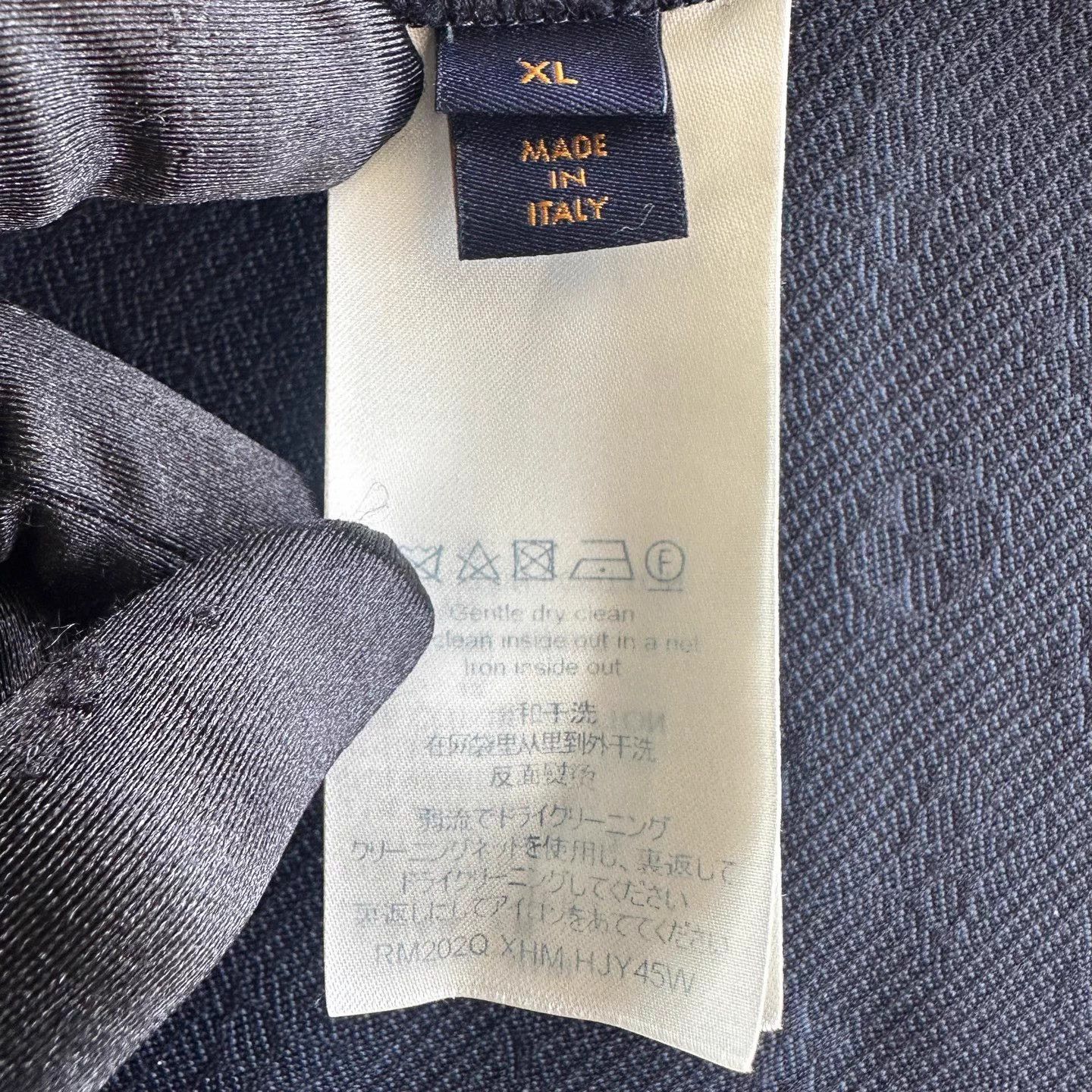 Louis Vuitton LV Embossed Monogram All Over Logo Midnight Blue Jacket Size US XL / EU 56 / 4 - 4 Thumbnail