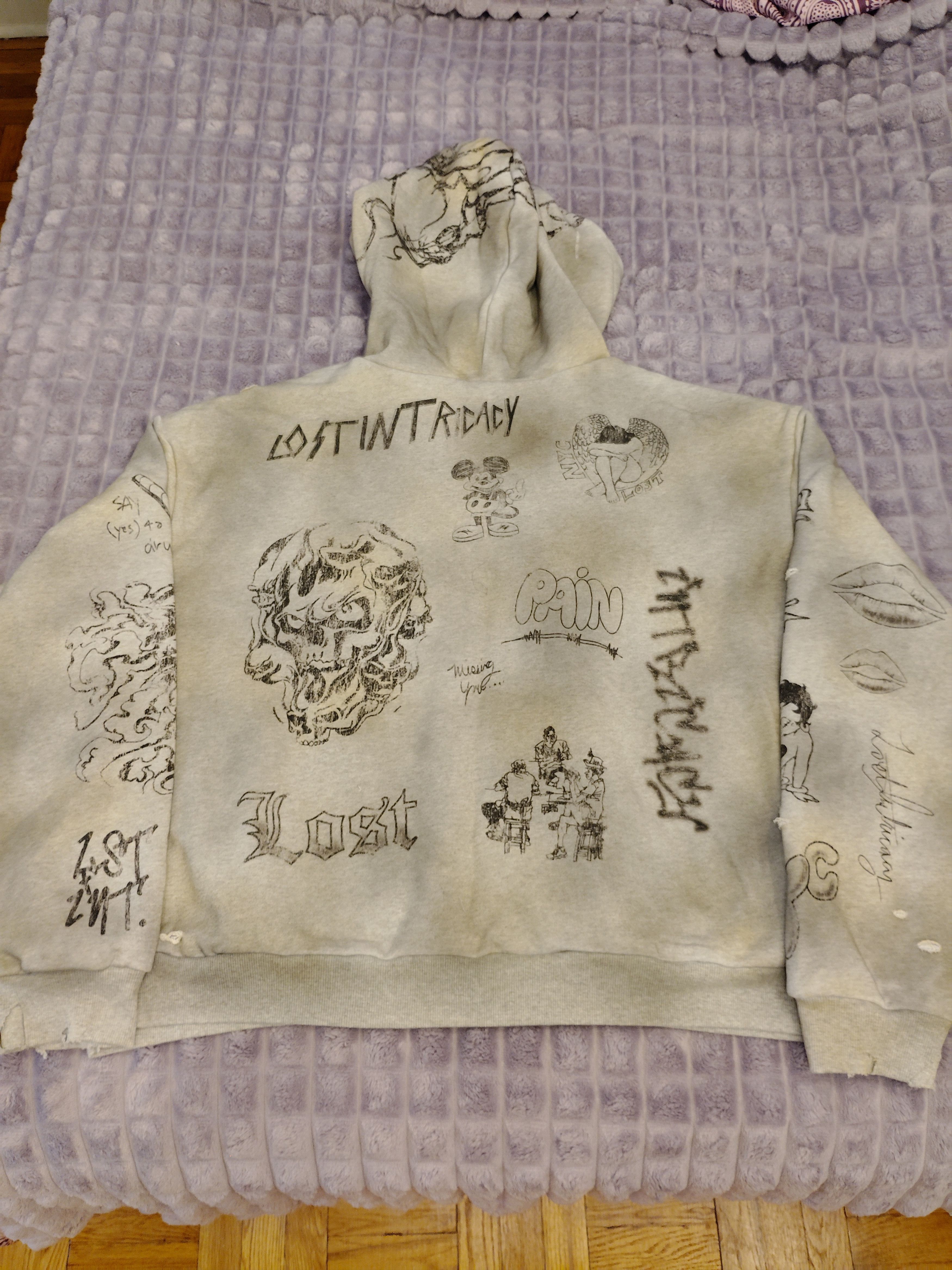 LOST INTRICACY Lost Intricacy Gray Lost Memories Hoodie Size US XXL / EU 58 / 5 - 7 Thumbnail