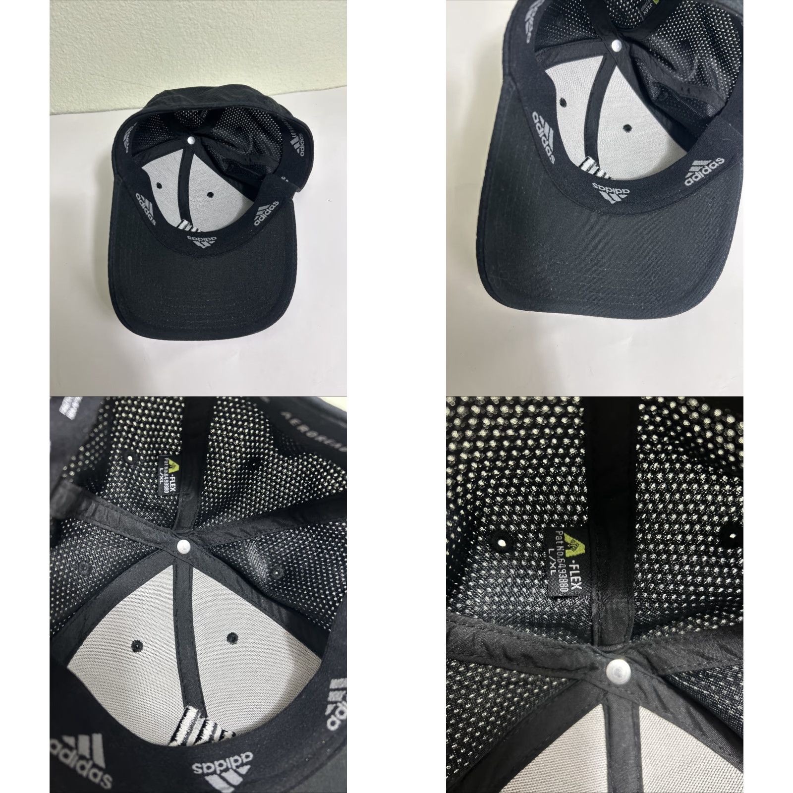 Adidas adidas aeroready Black On Black Flex Baseball Hat L/XL Baseball Cap Mens Black Flex fit Adidas Hat Size ONE SIZE - 9 Thumbnail