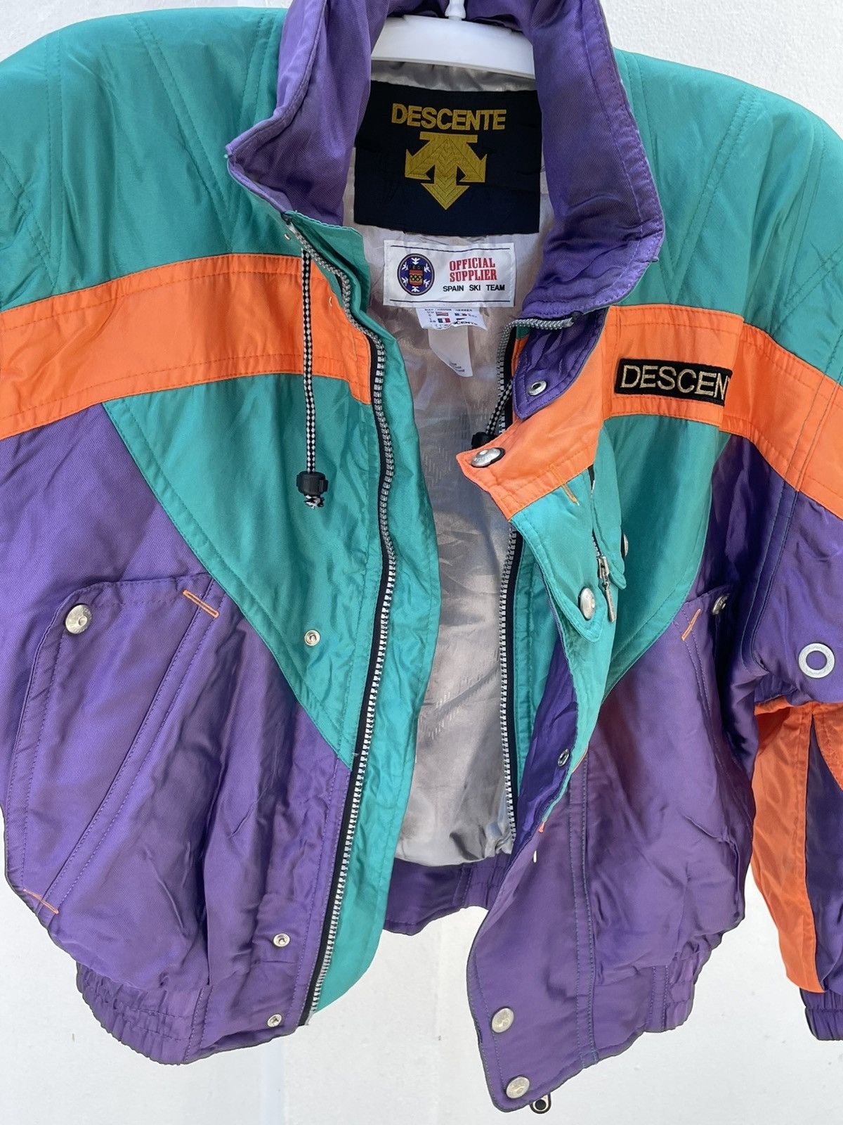 Descente Vintage 90s Descente Spain Ski Team Down Jacket Made n Japan Size US S / EU 44-46 / 1 - 23 Thumbnail