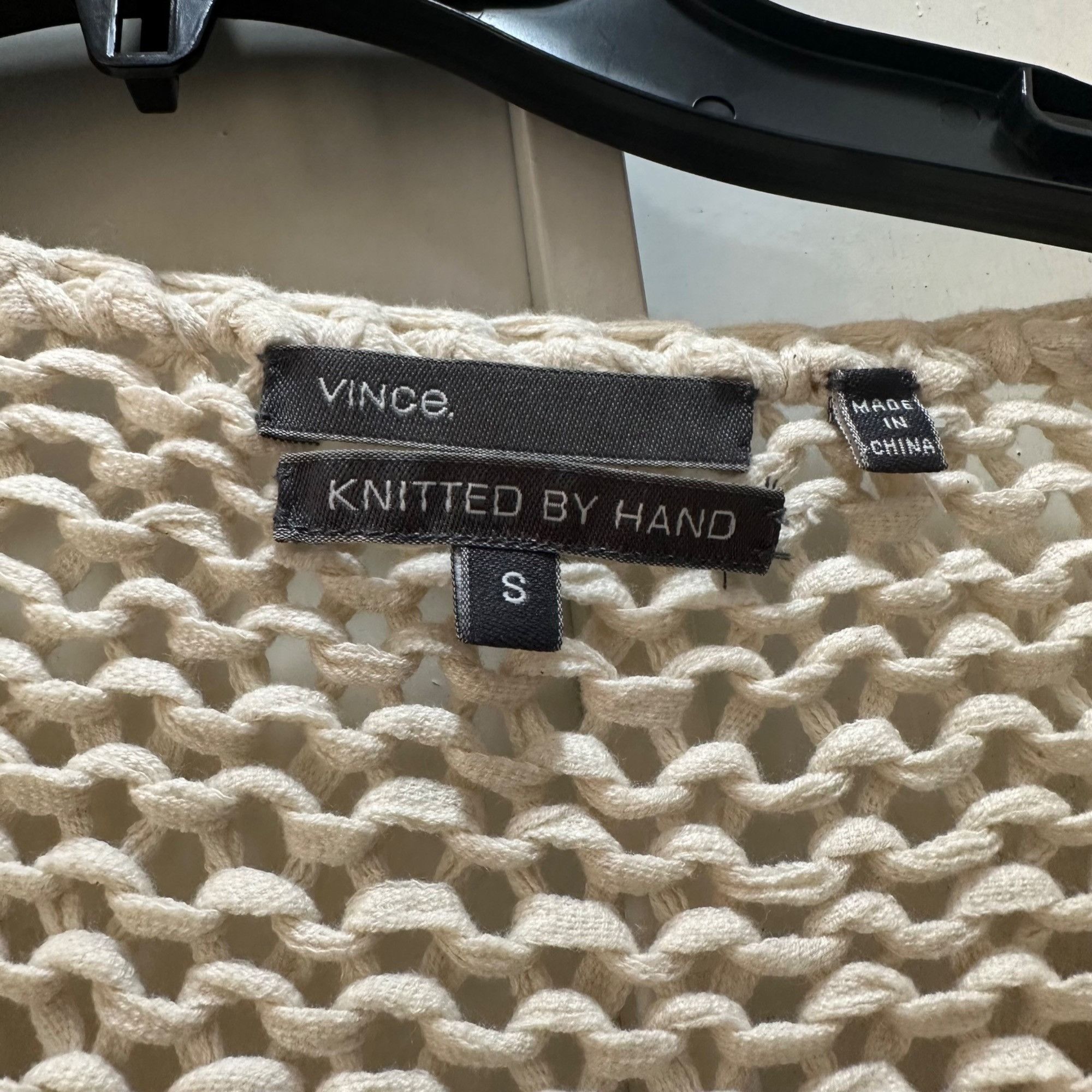 Vince ⭐Vince Womens Sweater Hand Knitted Sz S Long Sleeve Tie 100% Size S / US 4 / IT 40 - 4 Thumbnail