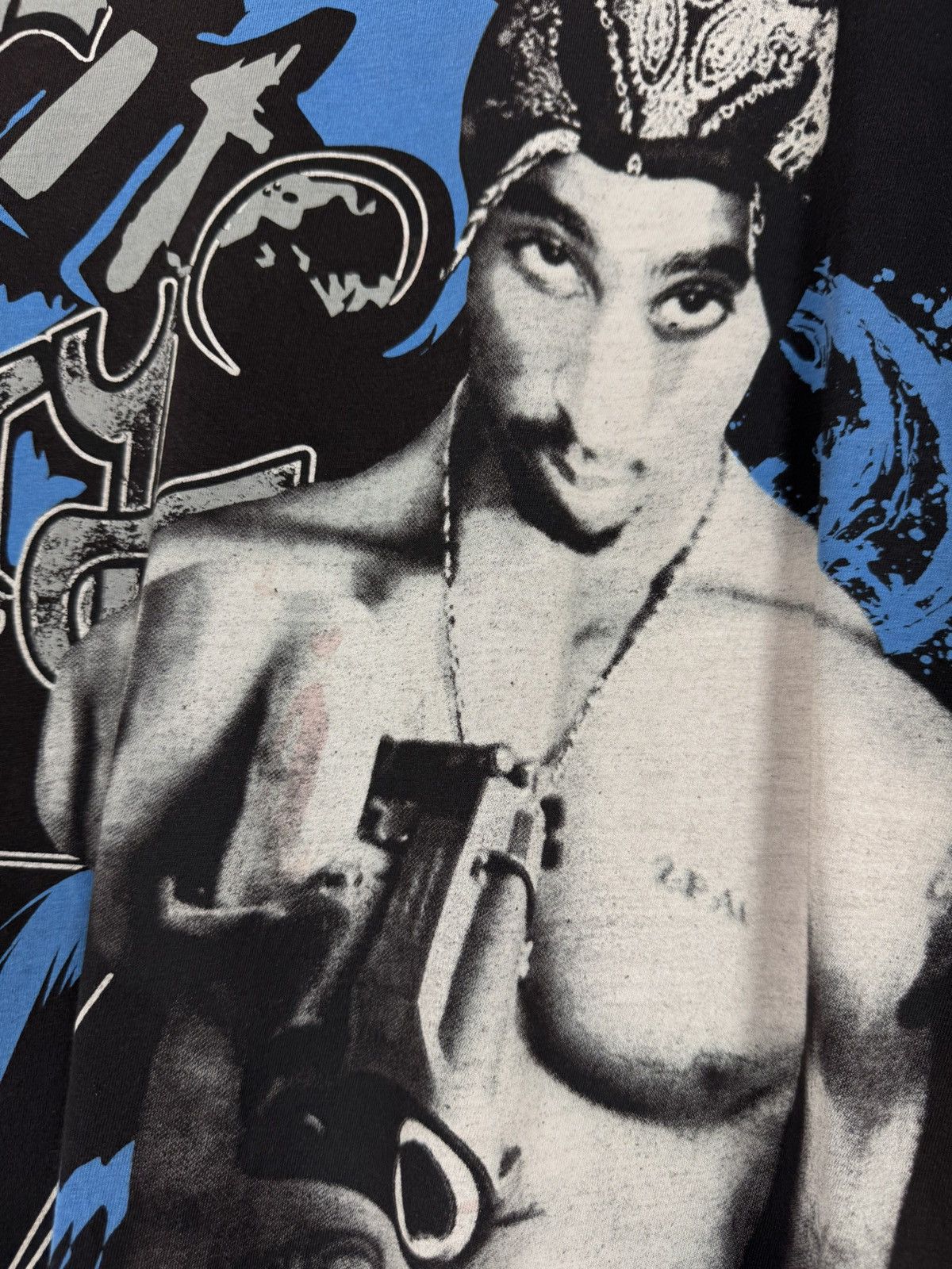 Band Tees Faded 2Pac Over Print T-Shirt Size US L / EU 52-54 / 3 - 5 Thumbnail