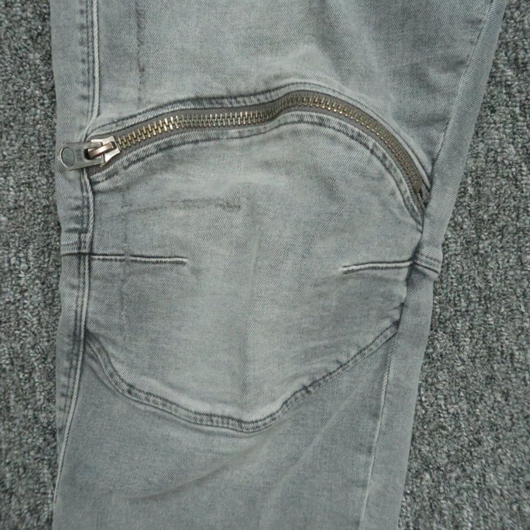 G-Star G Star Jeans Mens 38x32 Gray 5-Pocket Slim Denim Cotton 3D Zip Knee Arc Vintage: No Mens Size US 38 / EU 54 - 3 Thumbnail