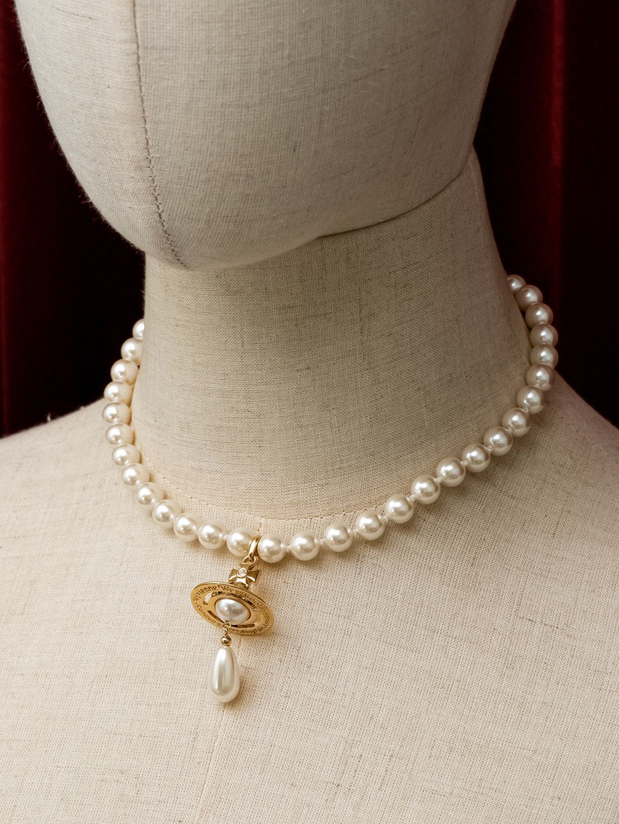 Vivienne Westwood Vivienne Westwood One Row Pearl Drop Choker Size ONE SIZE - 9 Thumbnail