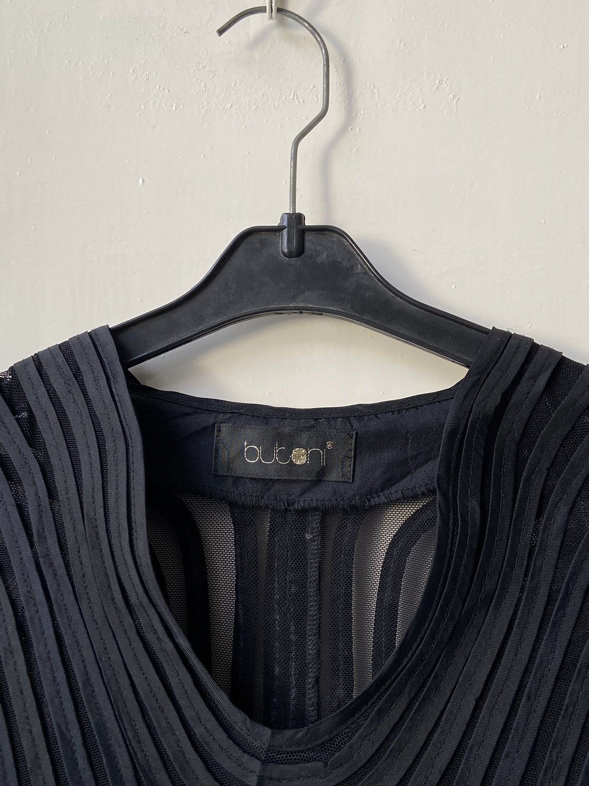 Designer × Japanese Brand BUTONI Black Midi Dress Size XS / US 0-2 / IT 36-38 - 4 Thumbnail