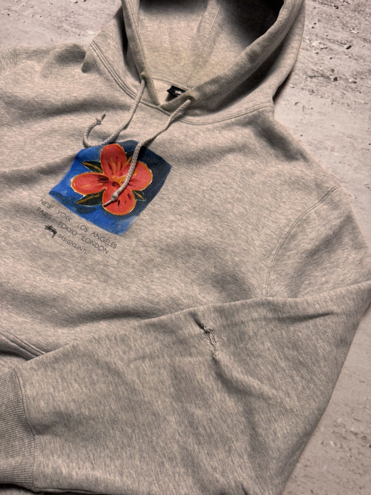 Stussy × Vintage STUSSY CENTER LOGO OVERSIZE BOXY HOODIE Size US L / EU 52-54 / 3 - 7 Thumbnail