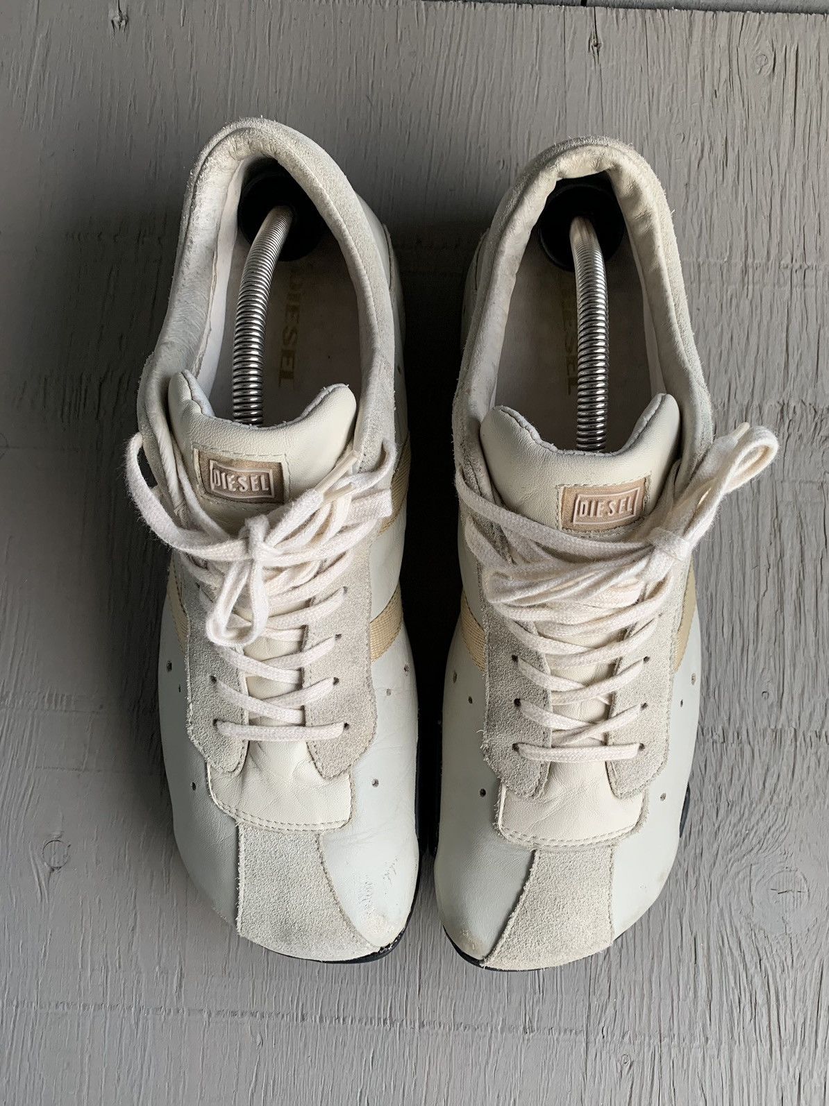 Diesel × Vintage 2000s Diesel Wish Sneakers Y2K Vintage Square Toe MM Leather Size US 10 / EU 43 - 3 Thumbnail