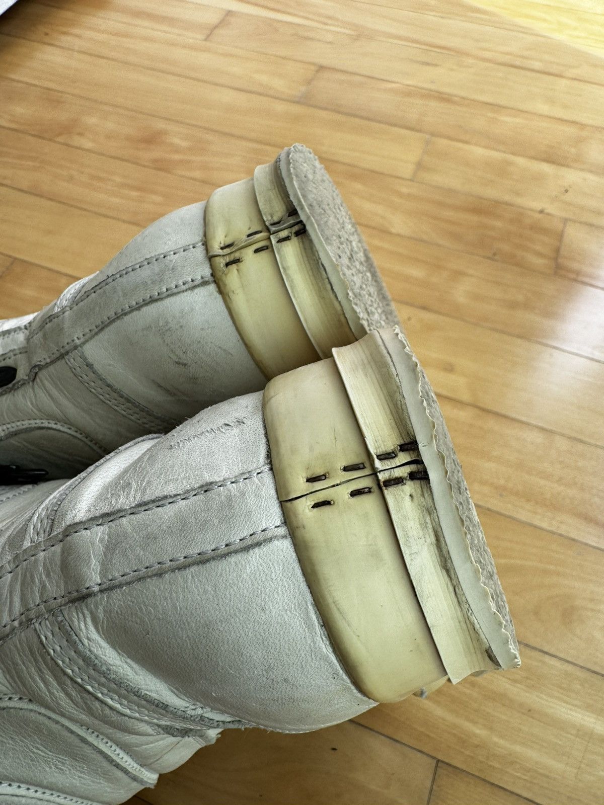 Rick Owens Jumbo Lace Padded Sneaker Low Amethyst Milk