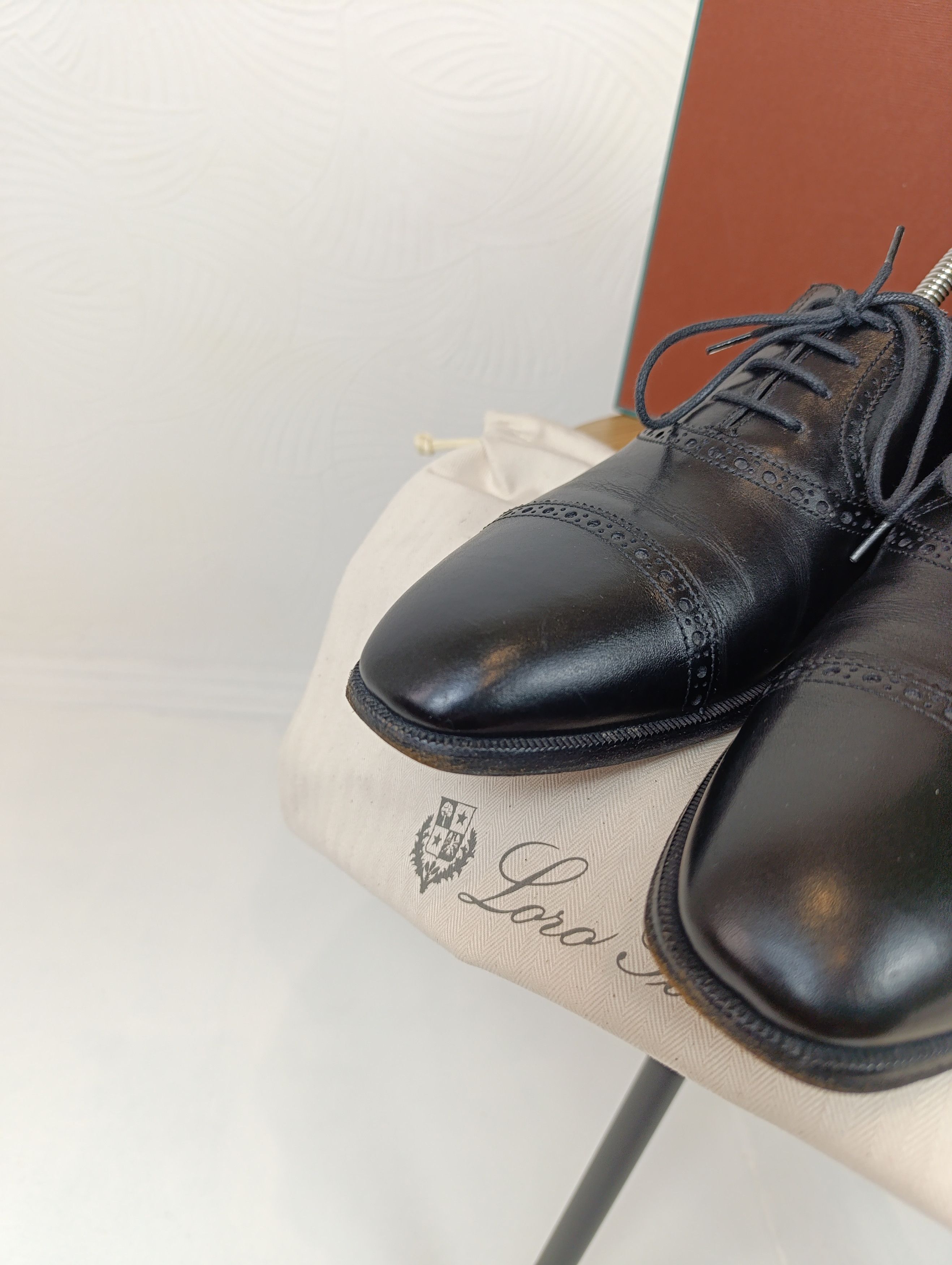 Loro Piana LORO PIANA WOMENS LEATHER OXFORD SHOES BLACK WALK Size US 8.5 / IT 38.5 - 9 Thumbnail