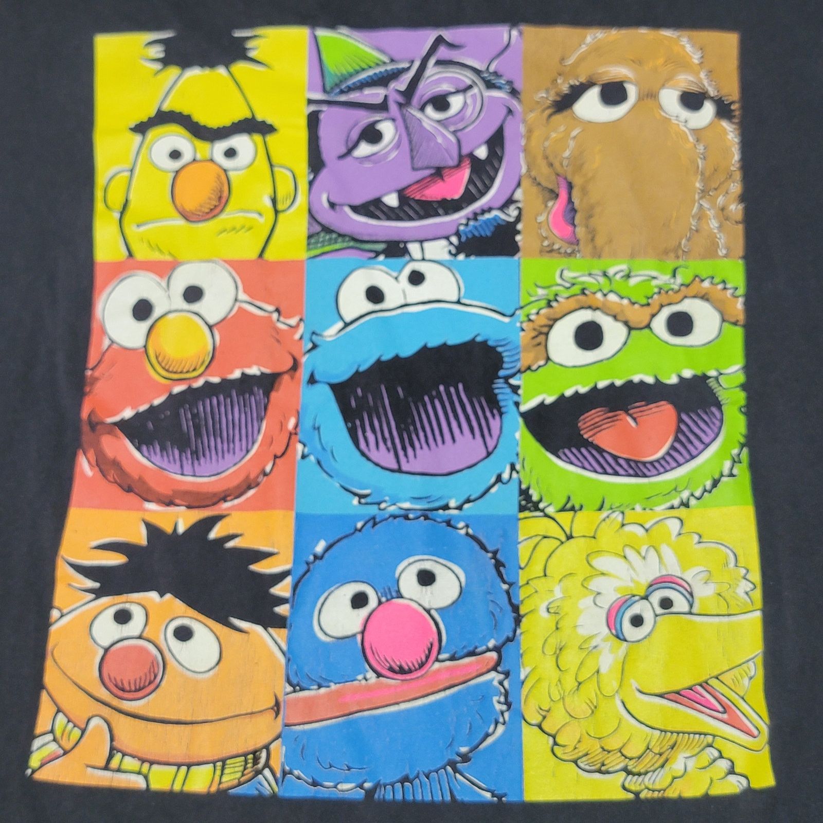 Other Sesame Street Black Unisex Tee Square Characters - Size 2XL Size US XXL / EU 58 / 5 - 2 Thumbnail
