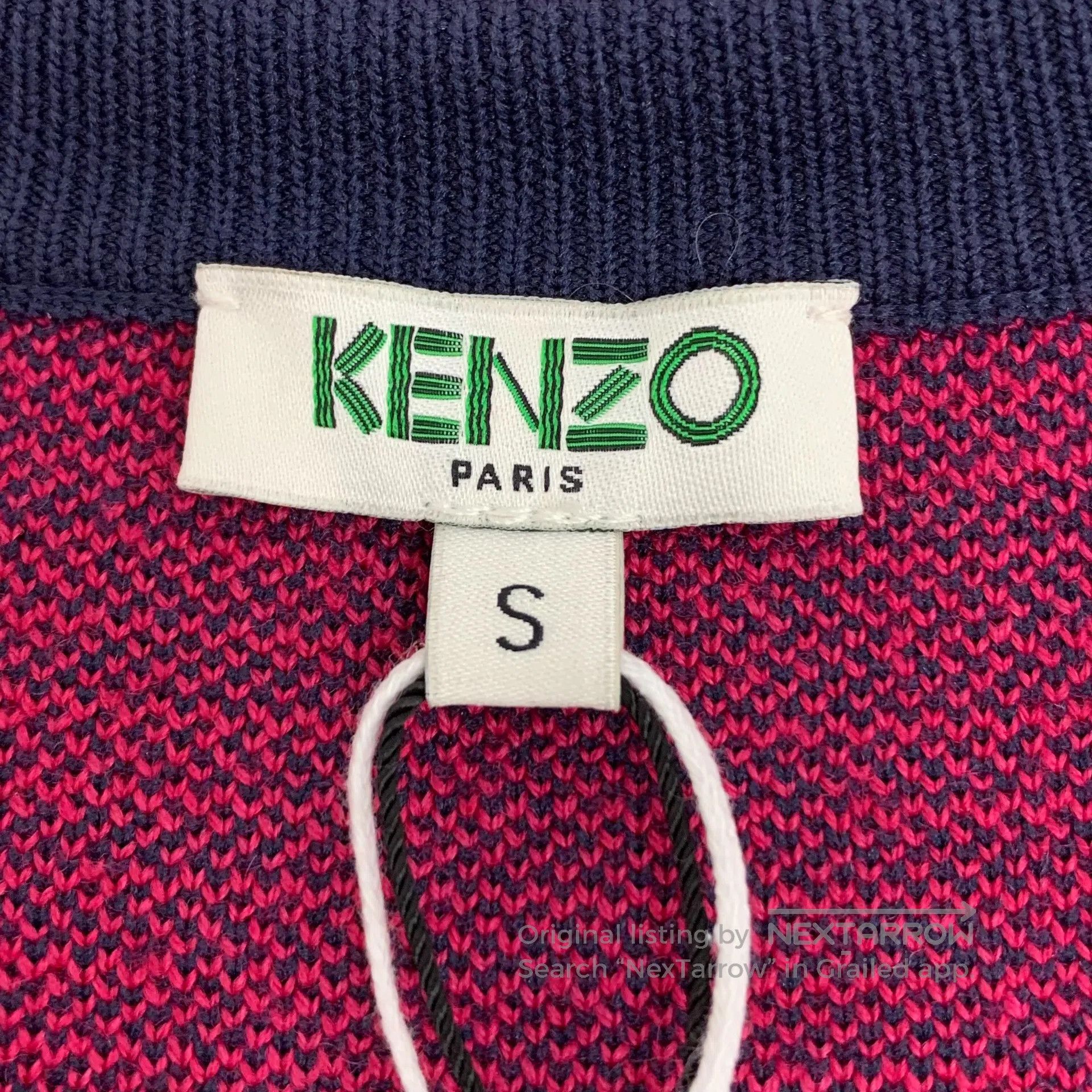 Kenzo Kenzo Pink logo eye embroidery round neck wool knitted swe Size US S / EU 44-46 / 1 - 5 Thumbnail