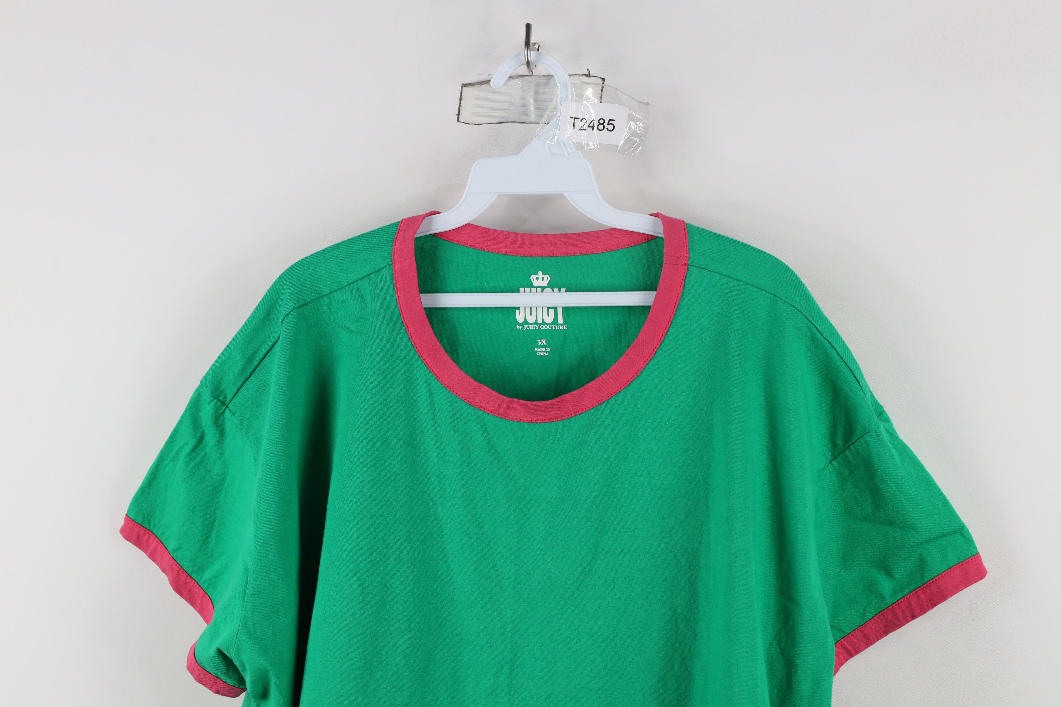 Juicy Couture × Vintage Vintage Y2K Juicy Couture Cropped Babydoll Ringer T-Shirt Size 3XL / US 20-22 - 2 Thumbnail