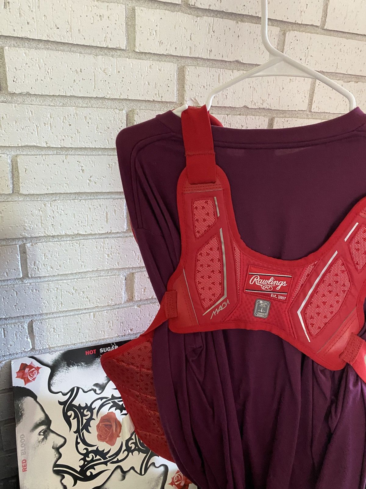 Other Supreme X Rawlings Catchers Chest Protector Red ((New) Size ONE SIZE - 2 Thumbnail