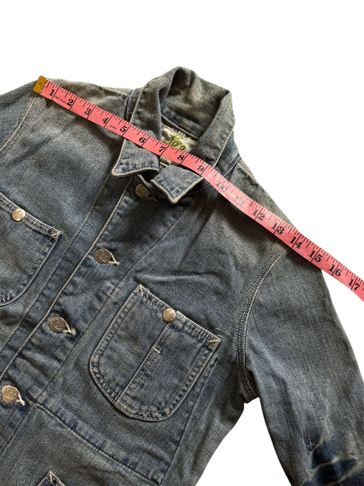 Lee VINTAGE LEE WASHED BLUE DISTRESSED DENIM JACKET Size S / US 4 / IT 40 - 17 Thumbnail