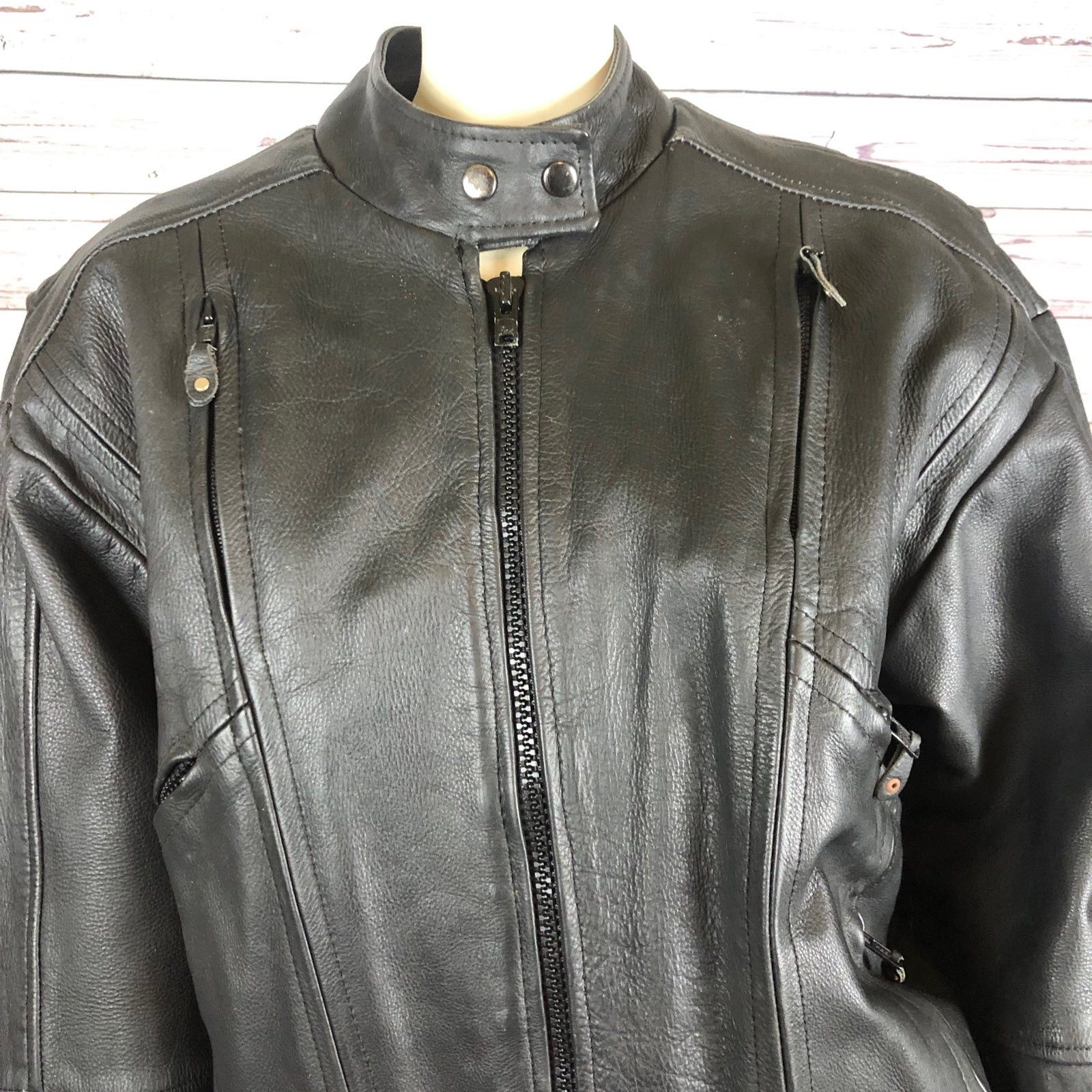 Other Hot Leathers thinsulate lined black motorcycle jacket XL Size US XL / EU 56 / 4 - 9 Thumbnail