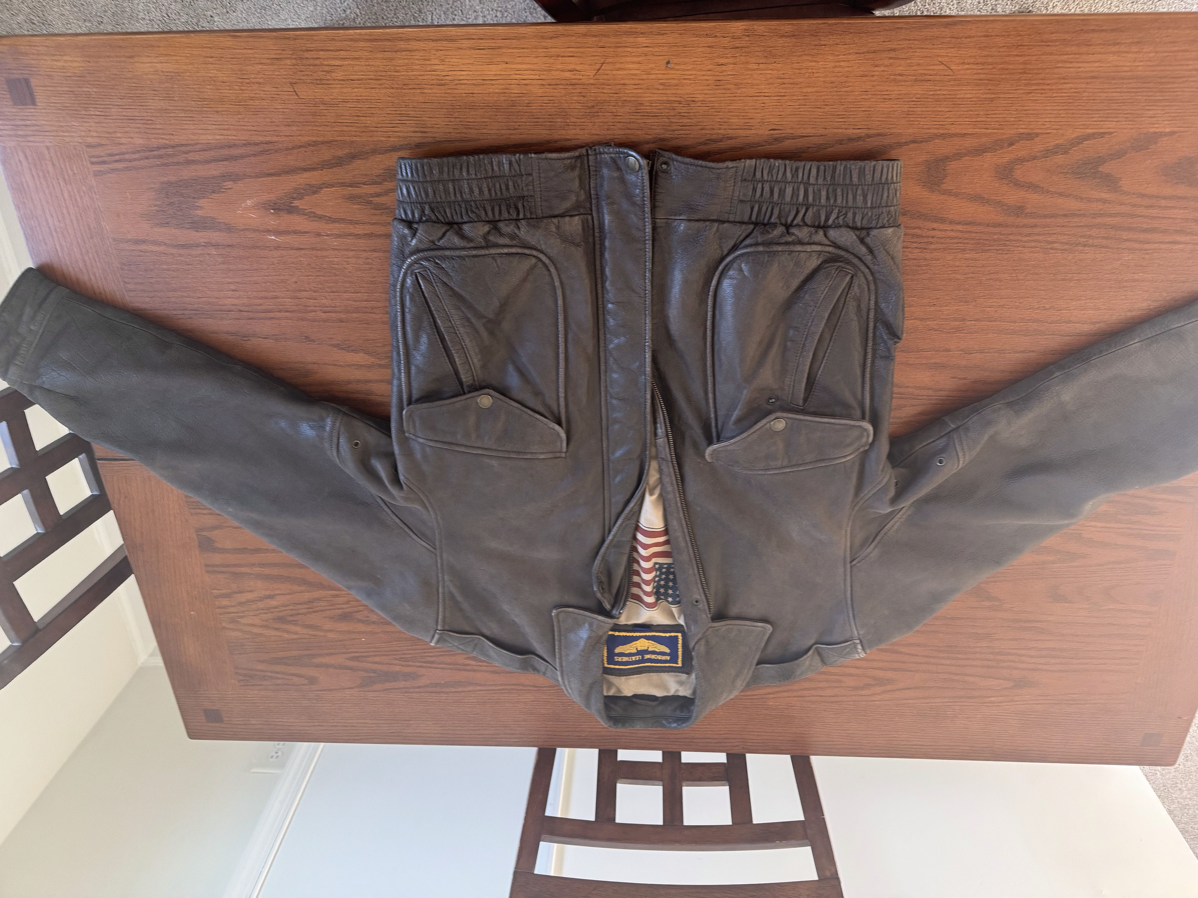 Other 1980s 90s vintage jacket Airborne Leather Size US M / EU 48-50 / 2 - 2 Thumbnail