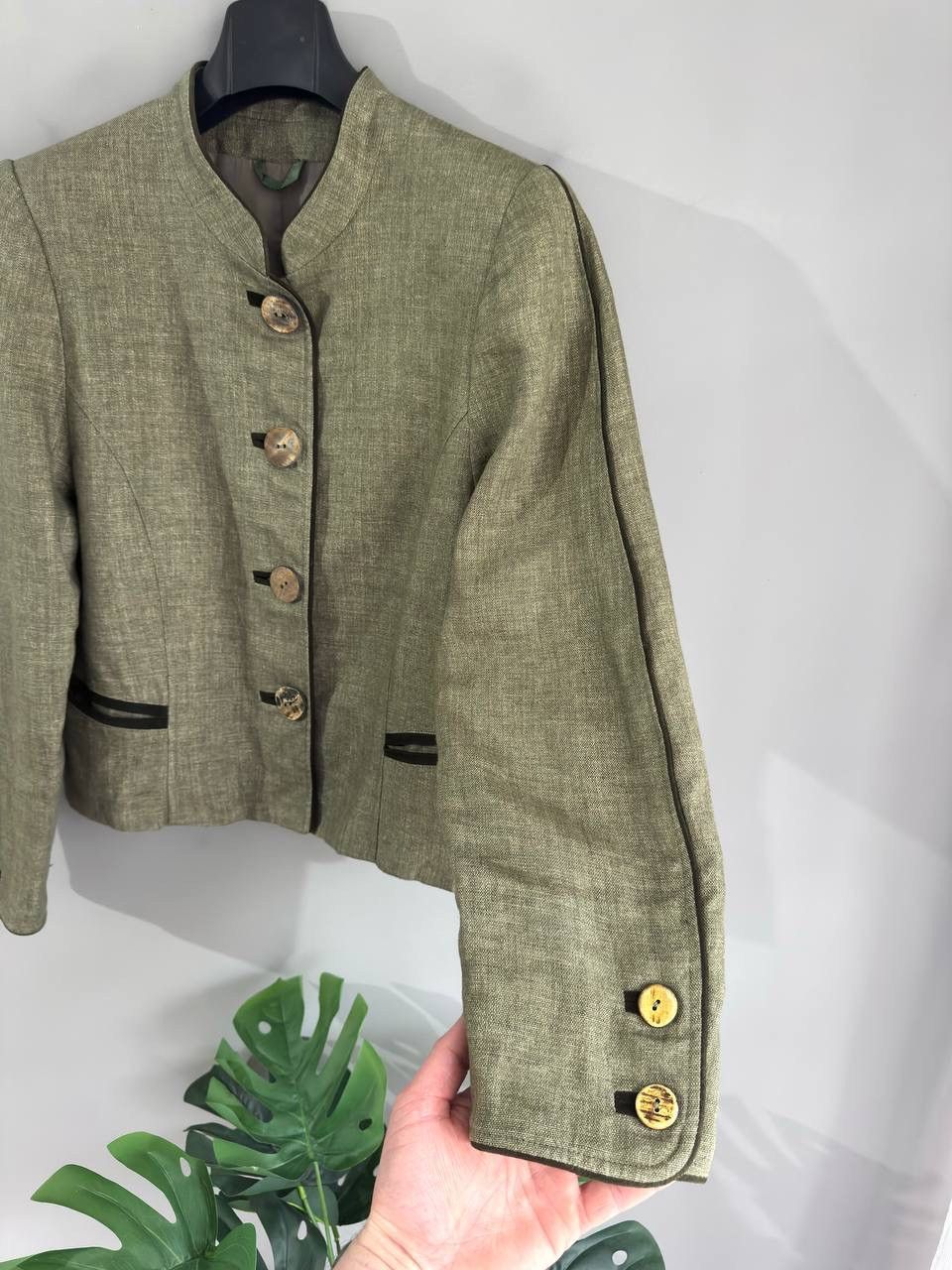 Other Heller Salzburg Trachten Green Olive Linen Blazer Size M-L Size M / US 6-8 / IT 42-44 - 7 Thumbnail