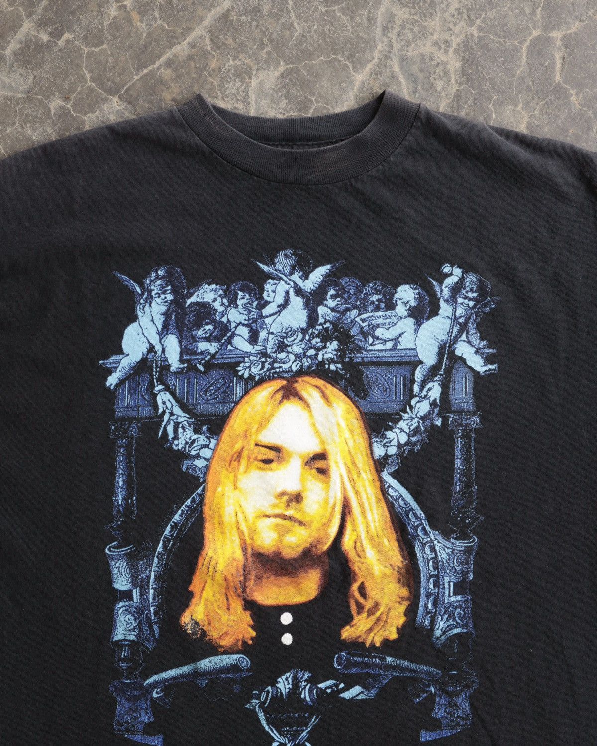 Nirvana Vintage Kurt Cobain Nirvana Memorial Angel Black Archive Tee Size US L / EU 52-54 / 3 - 2 Thumbnail