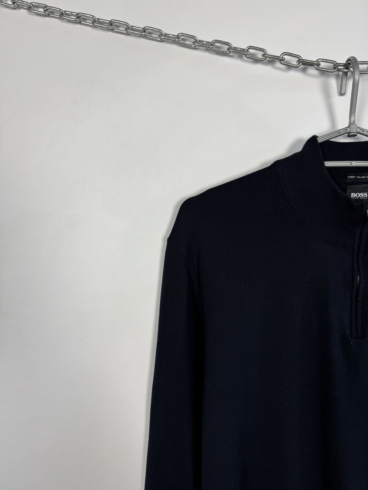 Hugo Boss BOSS Hugo Boss 1/4 Zip Sweater Finest Italian Yarn Size XXL Size US XXL / EU 58 / 5 - 3 Thumbnail