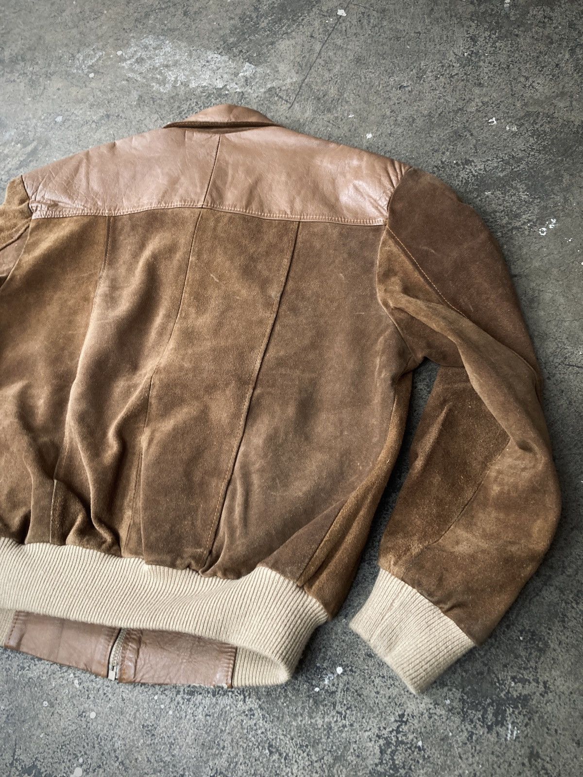 Cowboy Equipment × Vintage Vintage 90s Western 2-Tone Leather Jacket Size US L / EU 52-54 / 3 - 8 Thumbnail