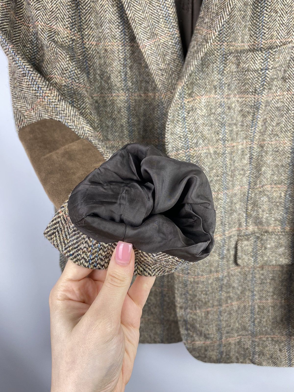 Harris Tweed Barutti Harris Tweed Herringbone wool blazer jacket Size 44R - 12 Thumbnail