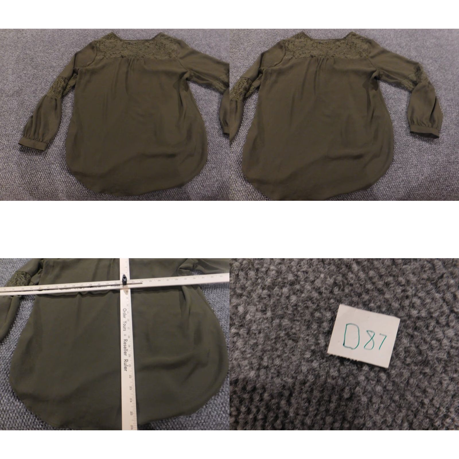 Apt. 9 Apt 9 Womens Blouse M Green Crew Neck Pullover Stretch Regular Floral Casual Cap Sleeve Shirt Size M / US 6-8 / IT 42-44 - 8 Thumbnail