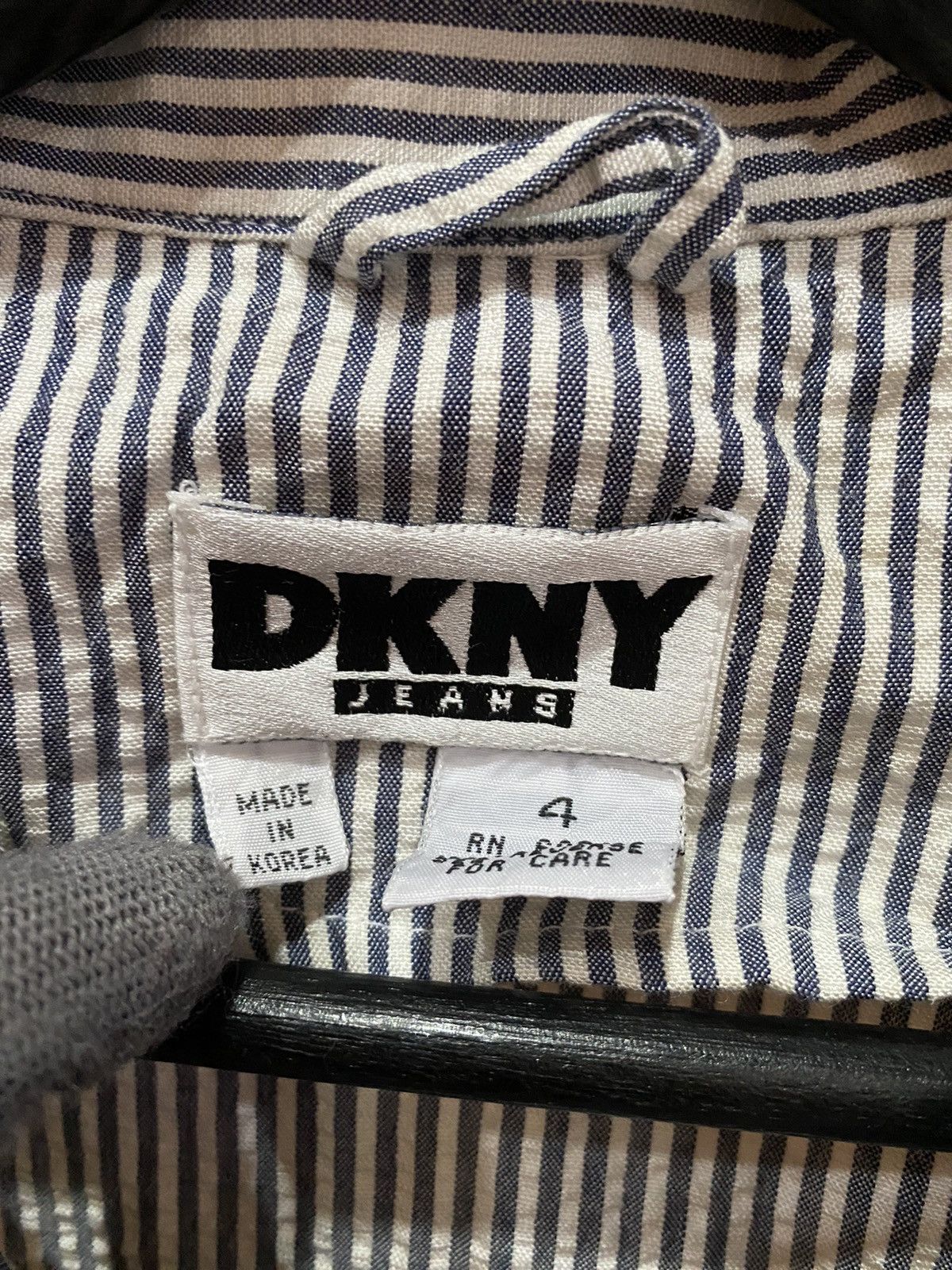 DKNY VINTAGE DKNY HICKORY CROP JACKET Size L / US 10 / IT 46 - 6 Thumbnail