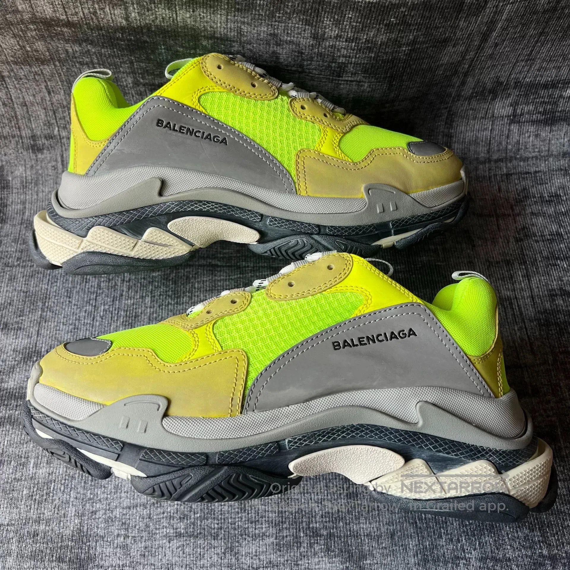 Balenciaga Balenciaga Triple S Sneakers in Neon Yellow/Gray. Size US 10 / EU 43 - 3 Thumbnail