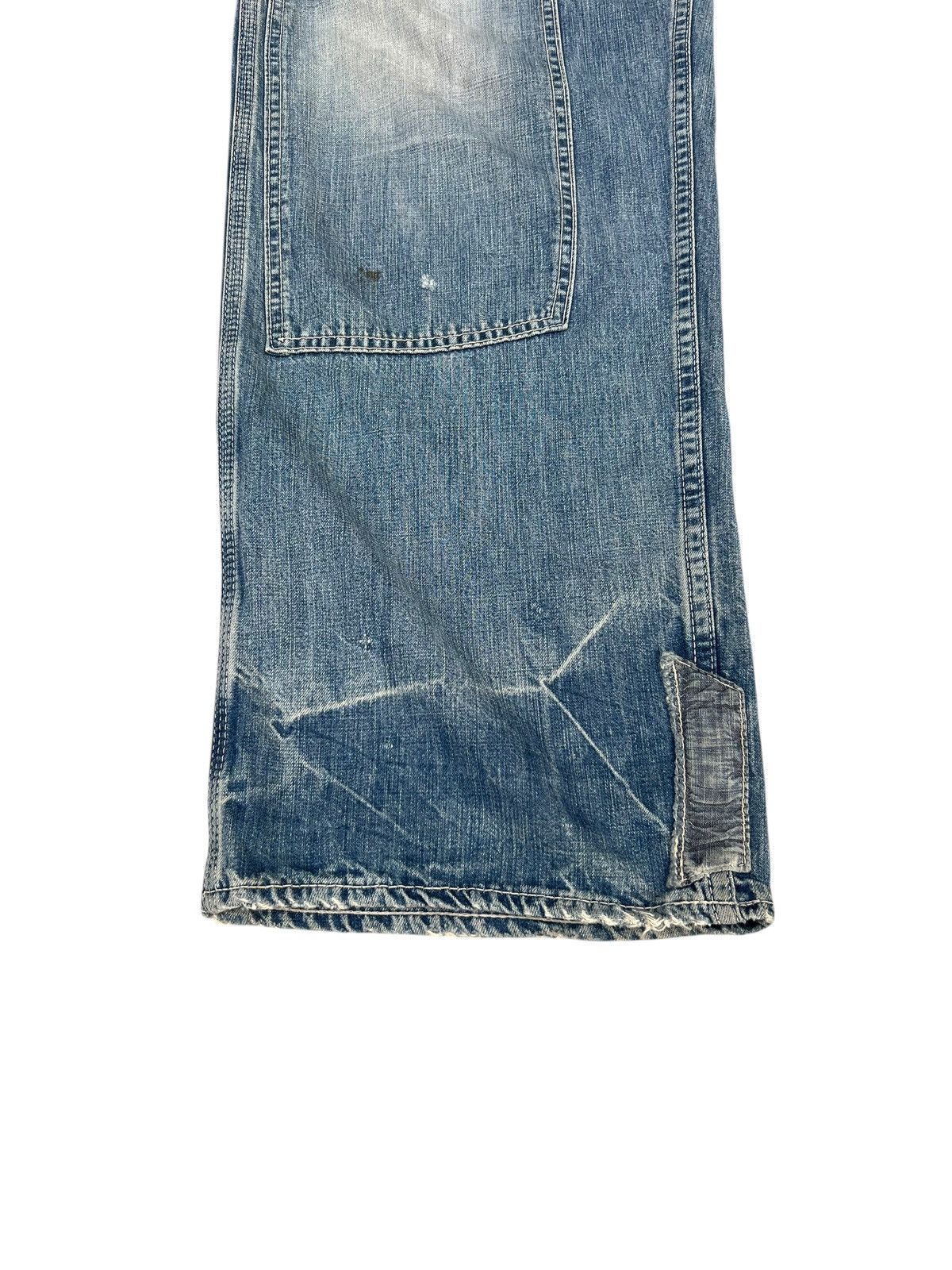 ANACHRONORM Dirty Mud Anachronom Japan Distress Denim Double Knee Jeans Size US 34 / EU 50 - 7 Thumbnail