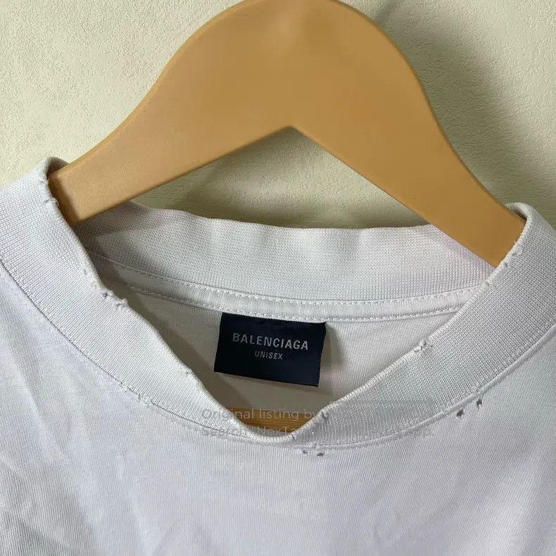 Balenciaga Balenciaga Beige tape logo short-sleeve T-shirt, size M Size US M / EU 48-50 / 2 - 3 Thumbnail