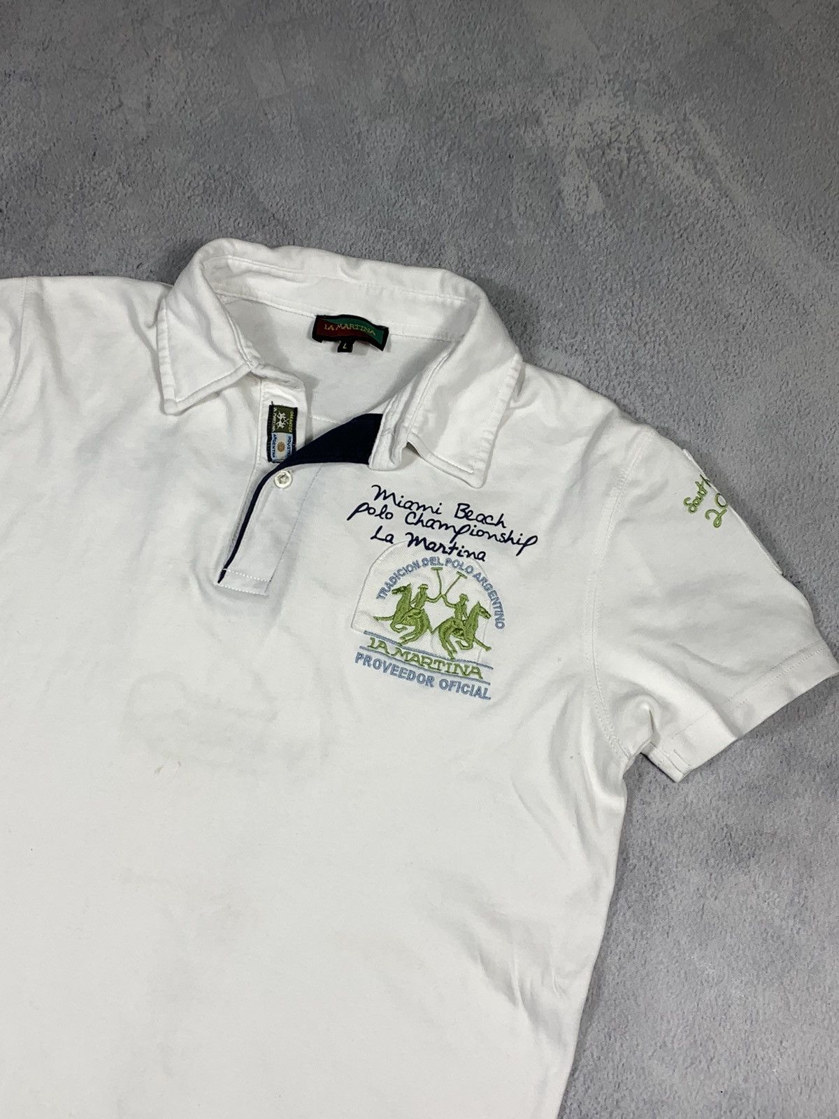 La Martina Vintage La Martina polo tee streetwear style size L Size US L / EU 52-54 / 3 - 2 Thumbnail