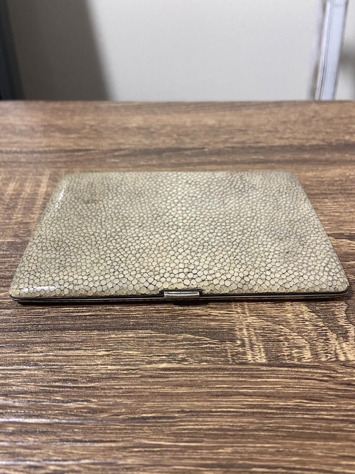 Other Shagreen ivory stingray silver plate cigarette case, England Size ONE SIZE - 2 Thumbnail