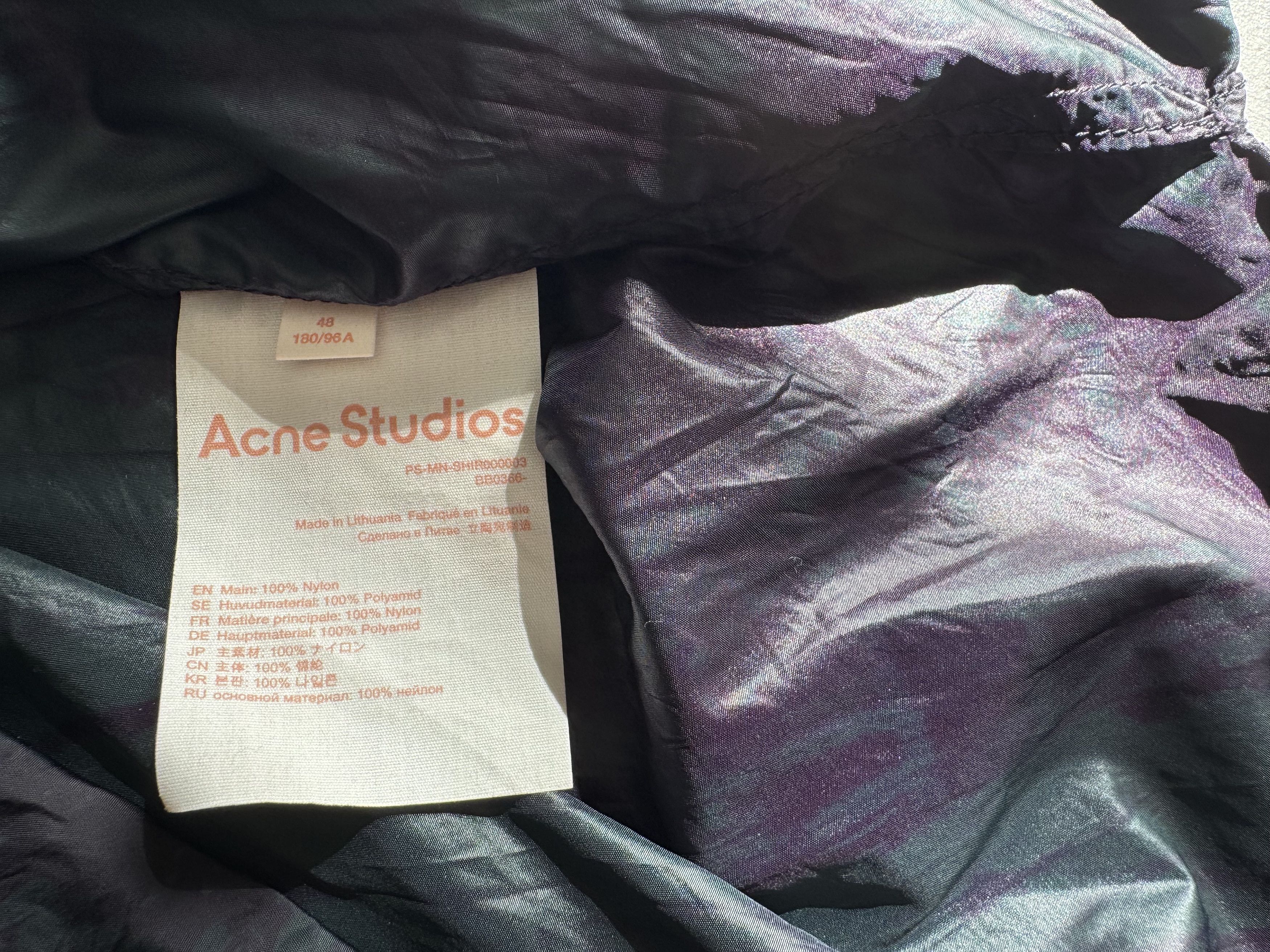 Acne Studios Acne Studios Season 3 Nylon Short Sleeve Shirt, Tie-Dye Size US M / EU 48-50 / 2 - 4 Thumbnail
