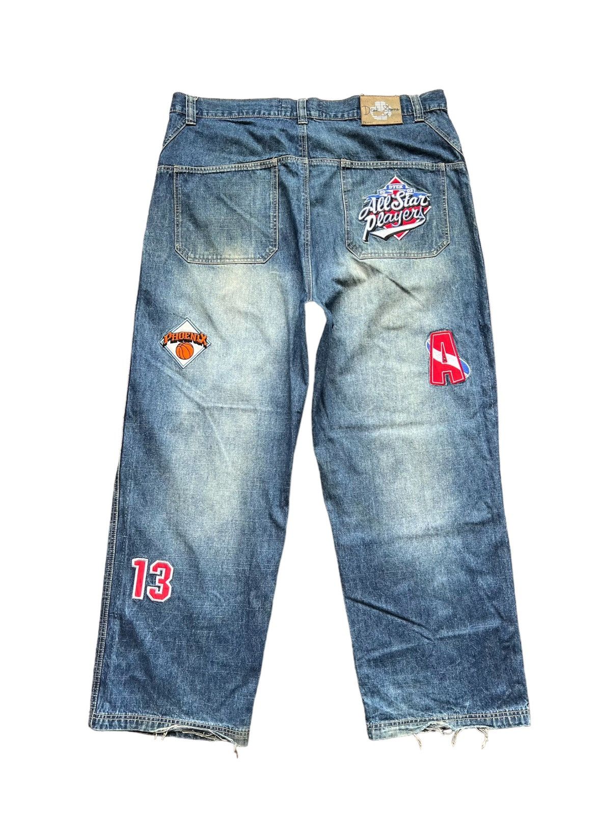 NBA 🔥Steals🔥 Vtg Y2K Dtek Jeans Hip Hop Baggy Style W42 x L32 Size US 42 / EU 58 - 2 Thumbnail