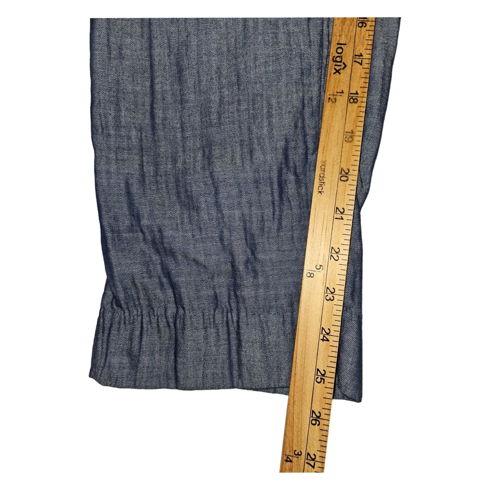 Banana Republic Banana Republic Avery Pants Women's 12 Blue Mid-Rise Self Tie Casual Work Wear Pants Size 34" / US 12 / IT 48 - 6 Thumbnail